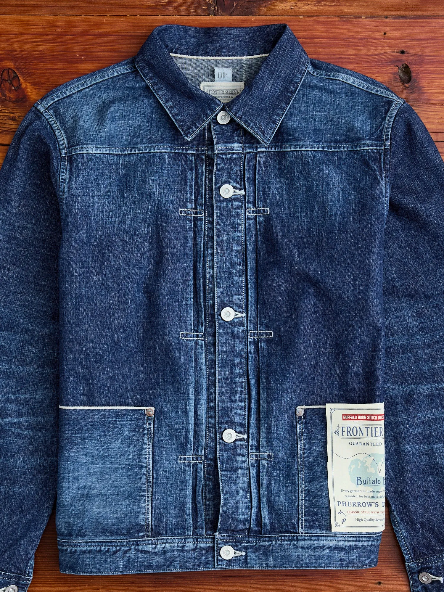 10.5oz Selvedge Denim Miner's Jacket in Washed Indigo