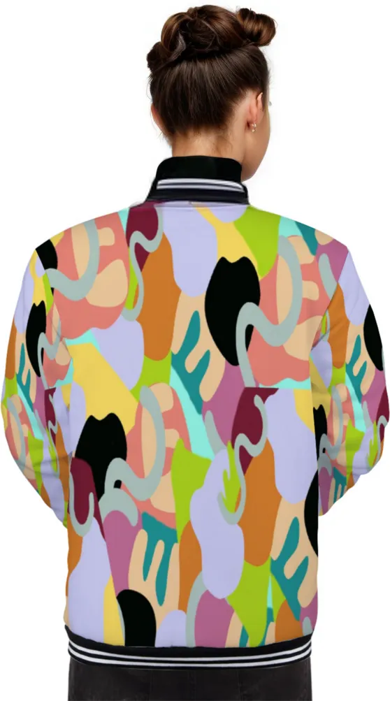 Abstract Wild Button Up Classic Jackets