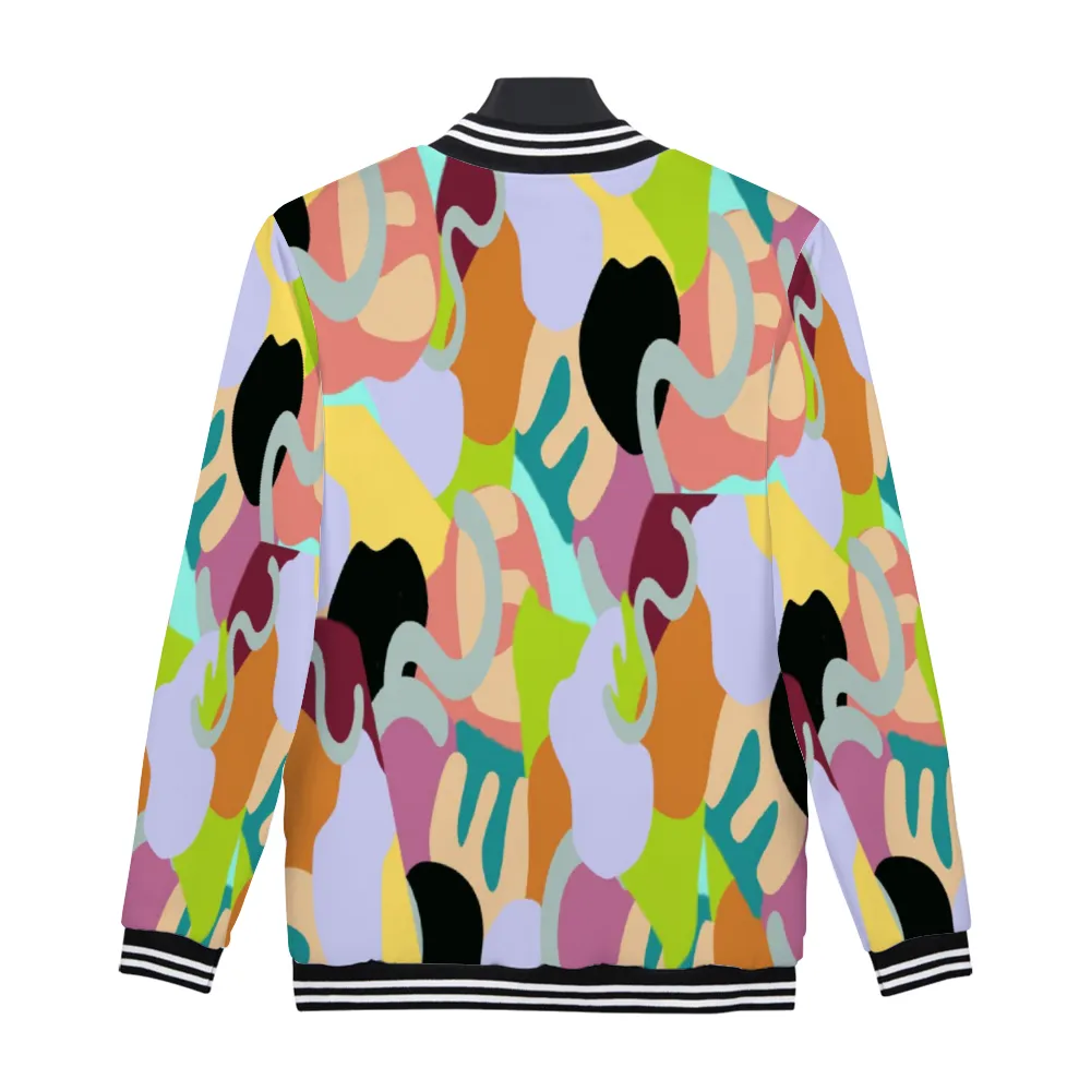 Abstract Wild Button Up Classic Jackets