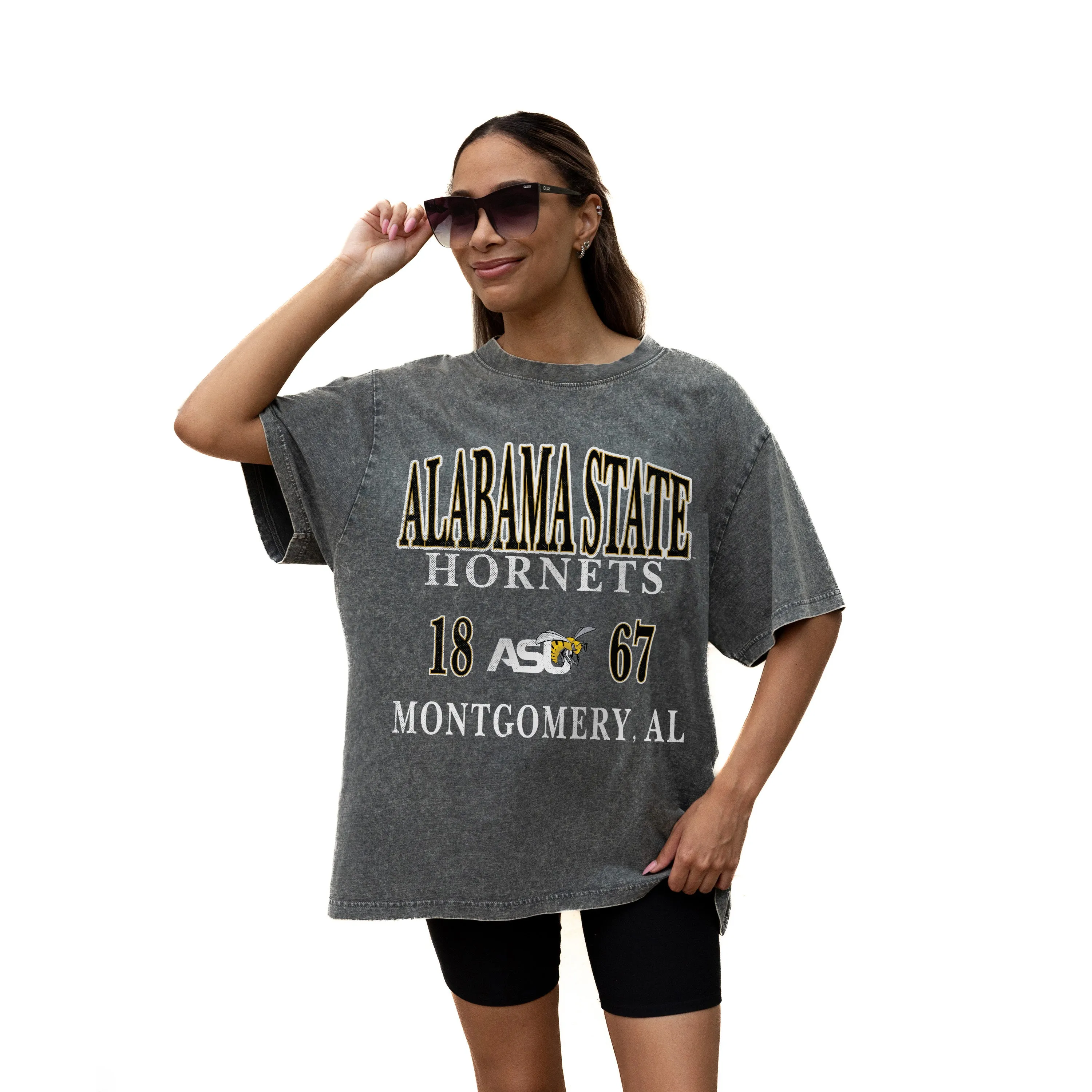 ALABAMA STATE HORNETS THROWBACK OVERSIZED CREWNECK TEE