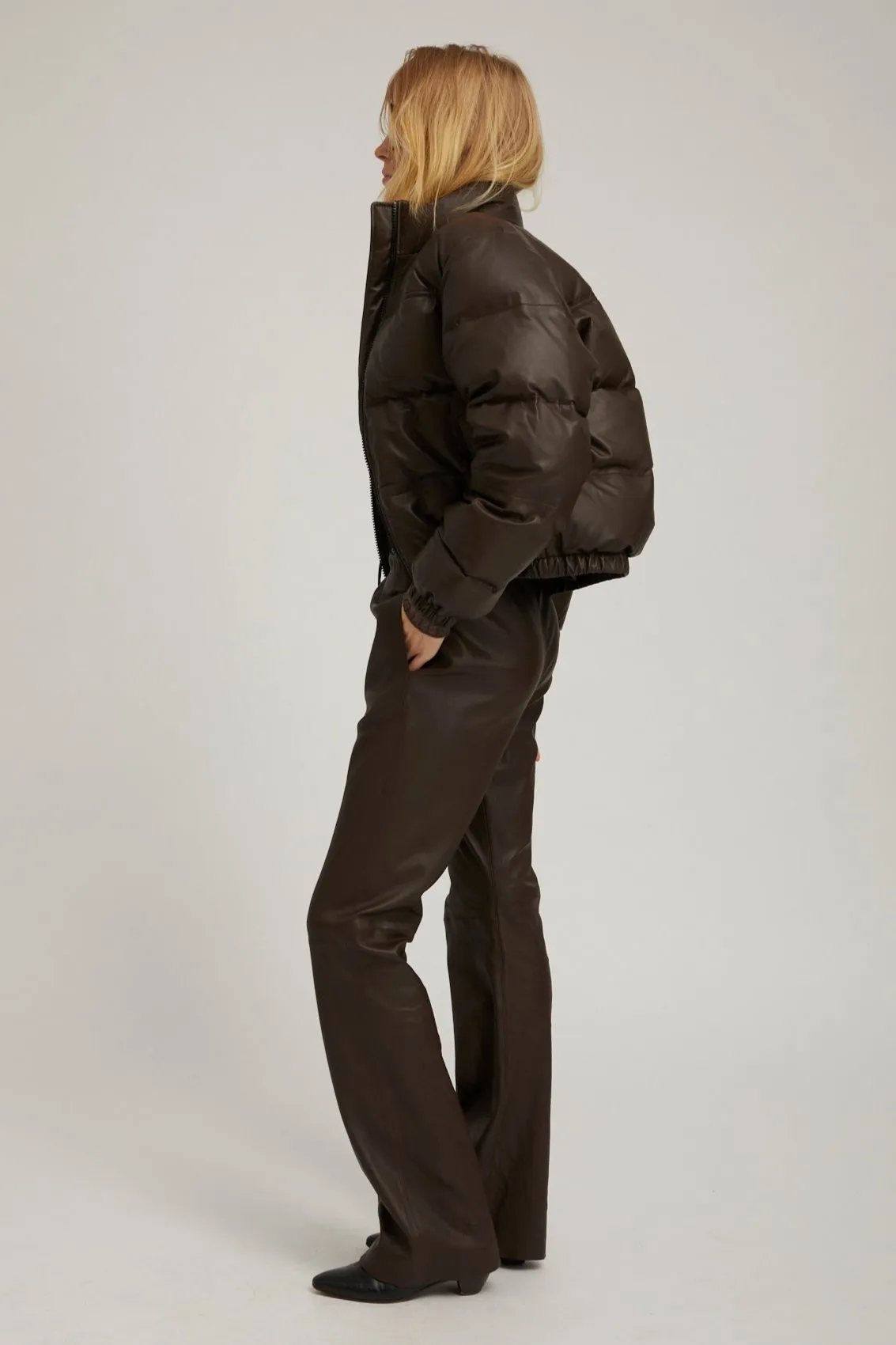 Americano Leather Puffer