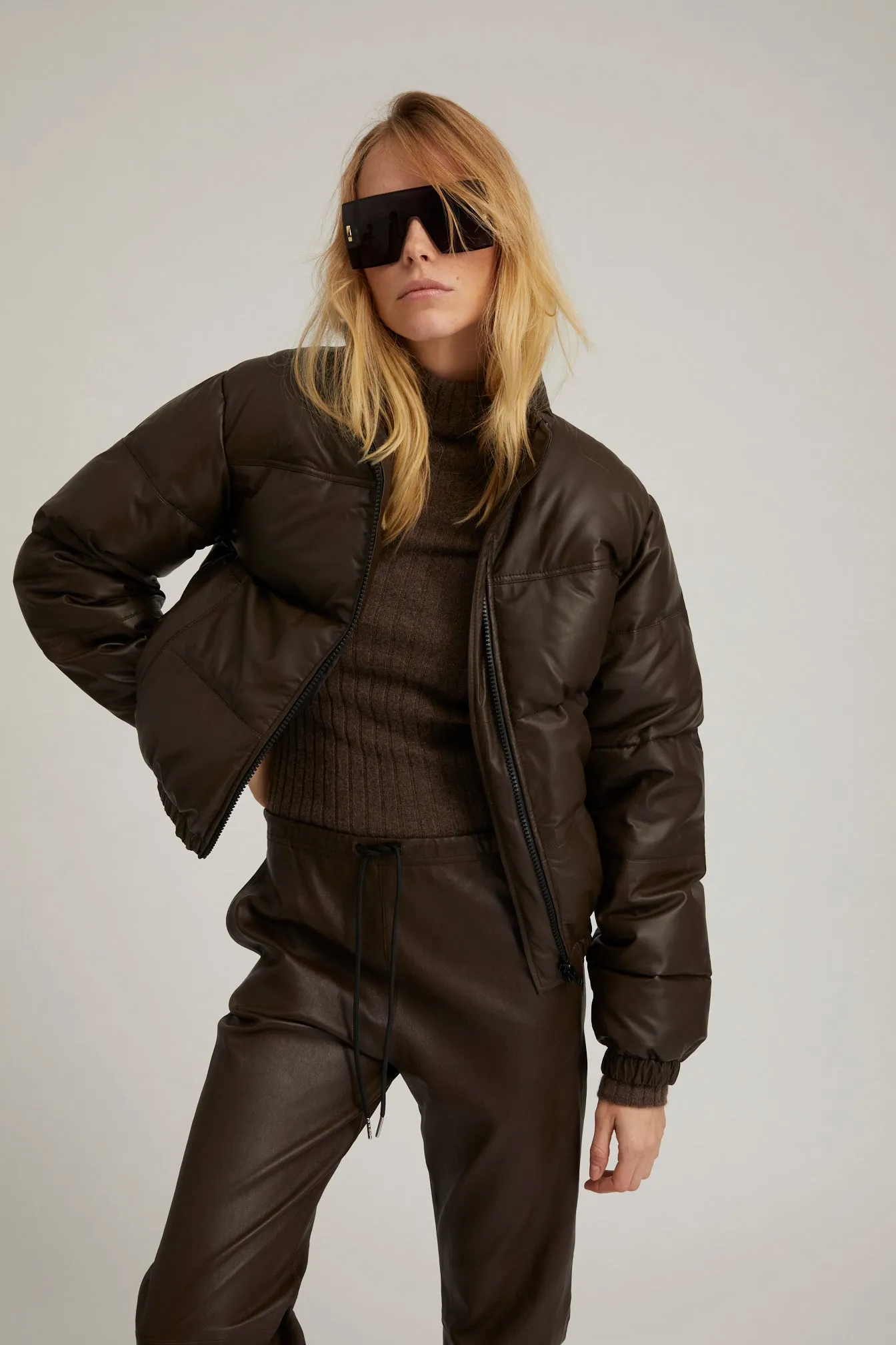 Americano Leather Puffer