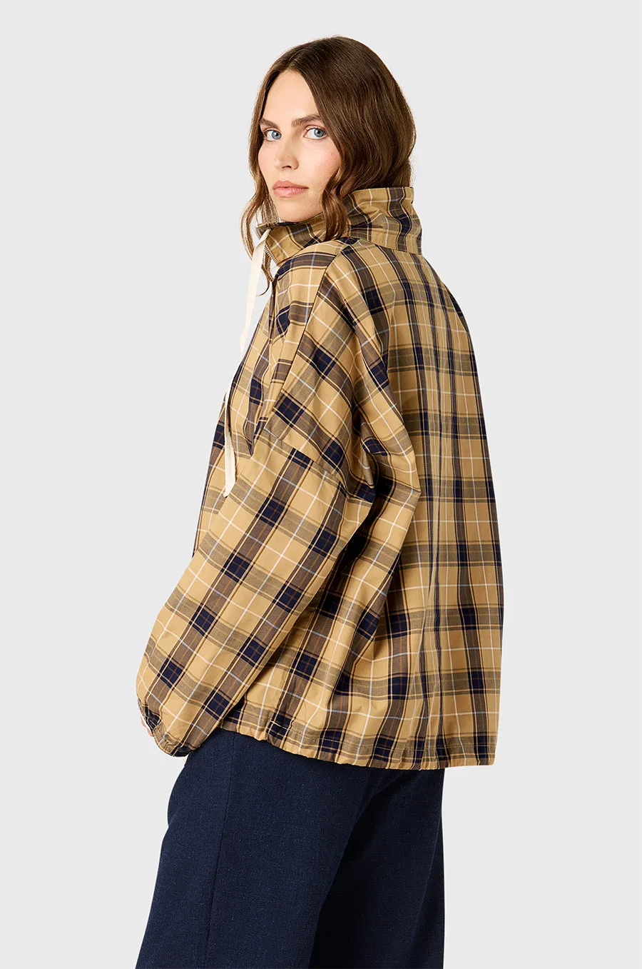 ANORAK IN CAMEL PLAID