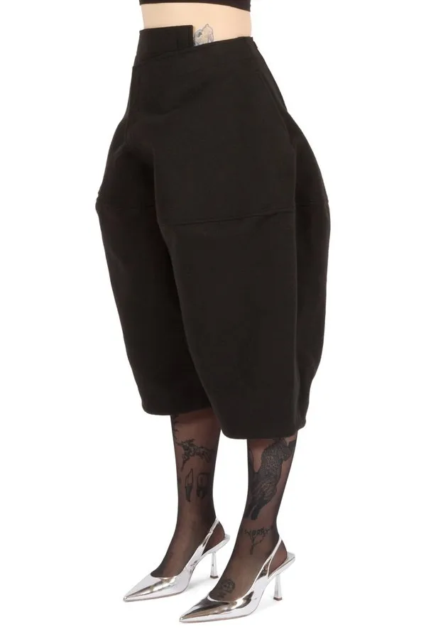 Asymmetric Waist Cropped and Structured Trousers