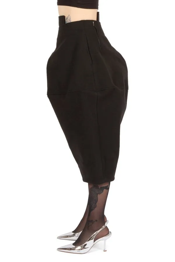 Asymmetric Waist Cropped and Structured Trousers