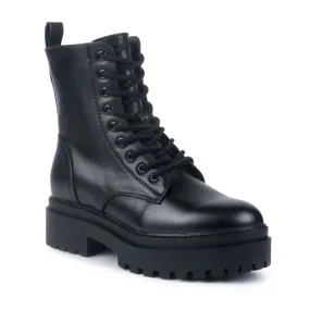 Black Lace-up Classic Boot