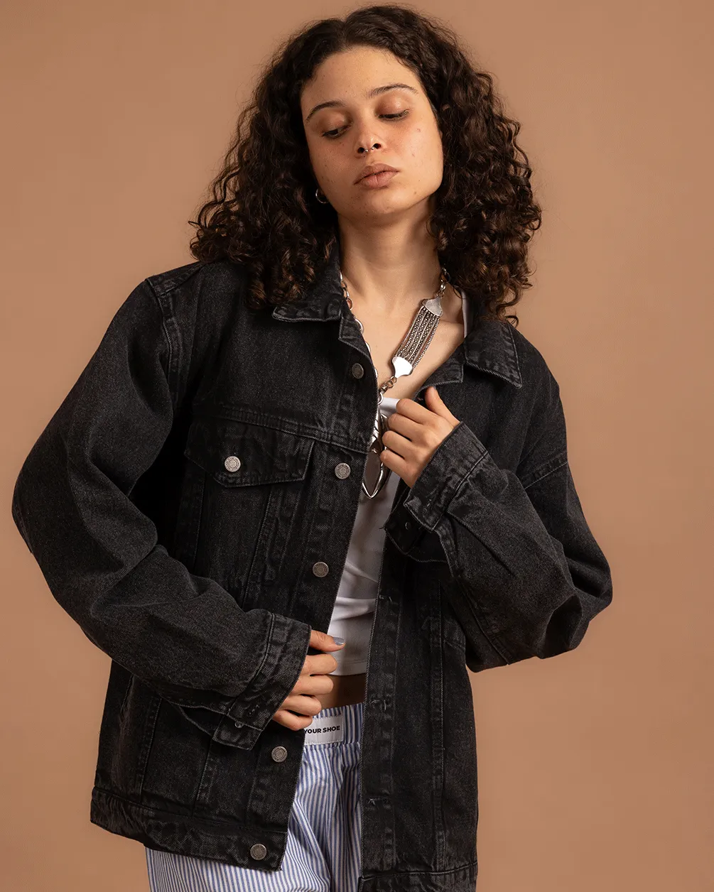 Black Oversized Denim Jacket