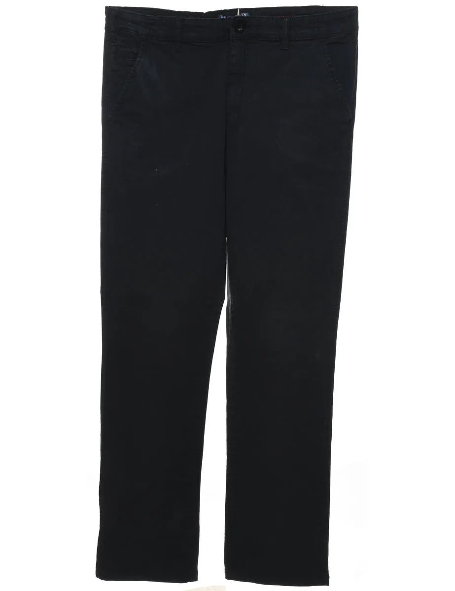 Black Straight-Fit Trousers - W36 L32