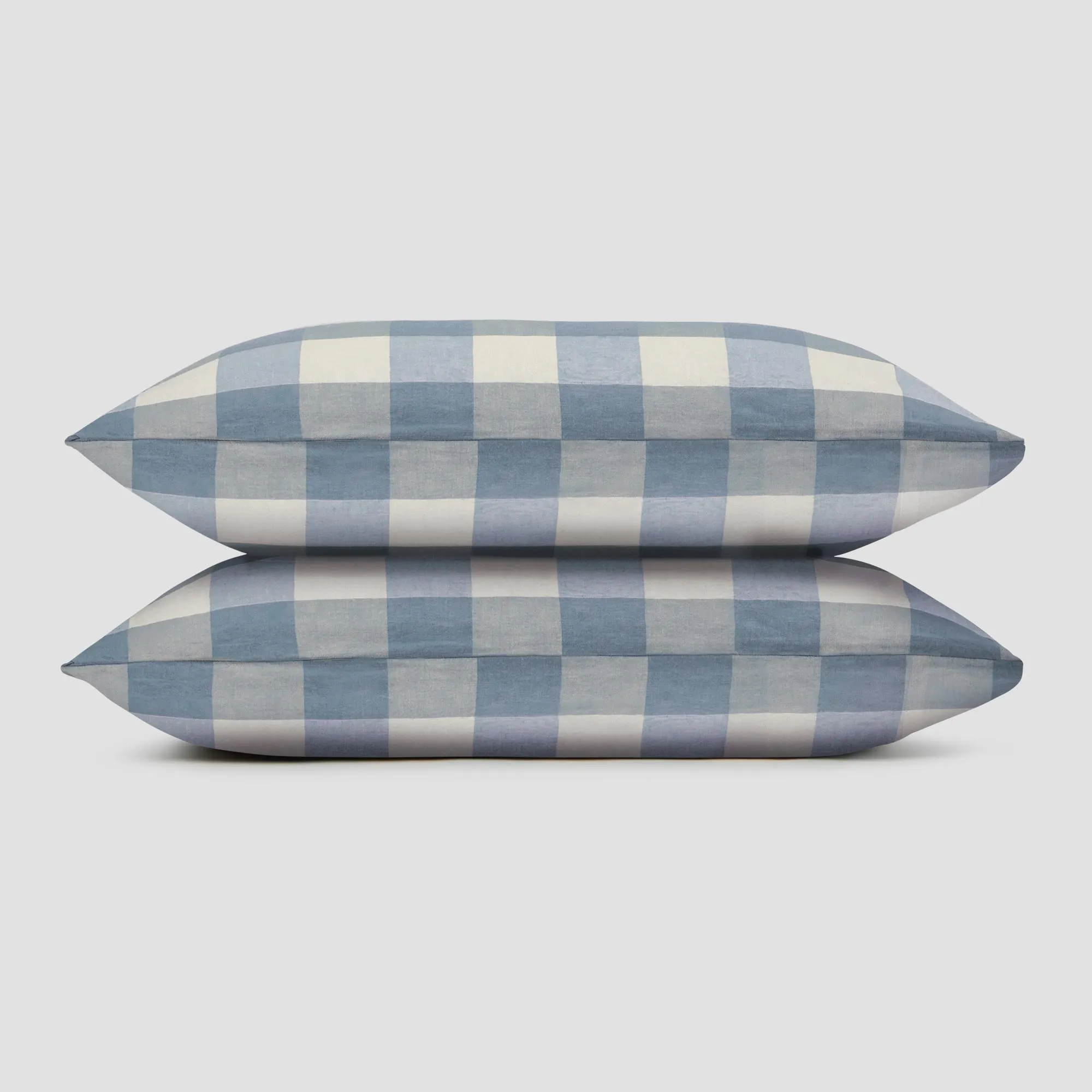 Blueberry Emsworth Plaid Linen Blend Pillowcase (Pair)