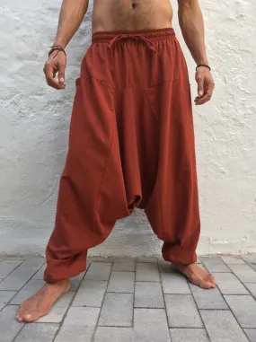 Boho Pants Cotton with Pockets Dark Orange