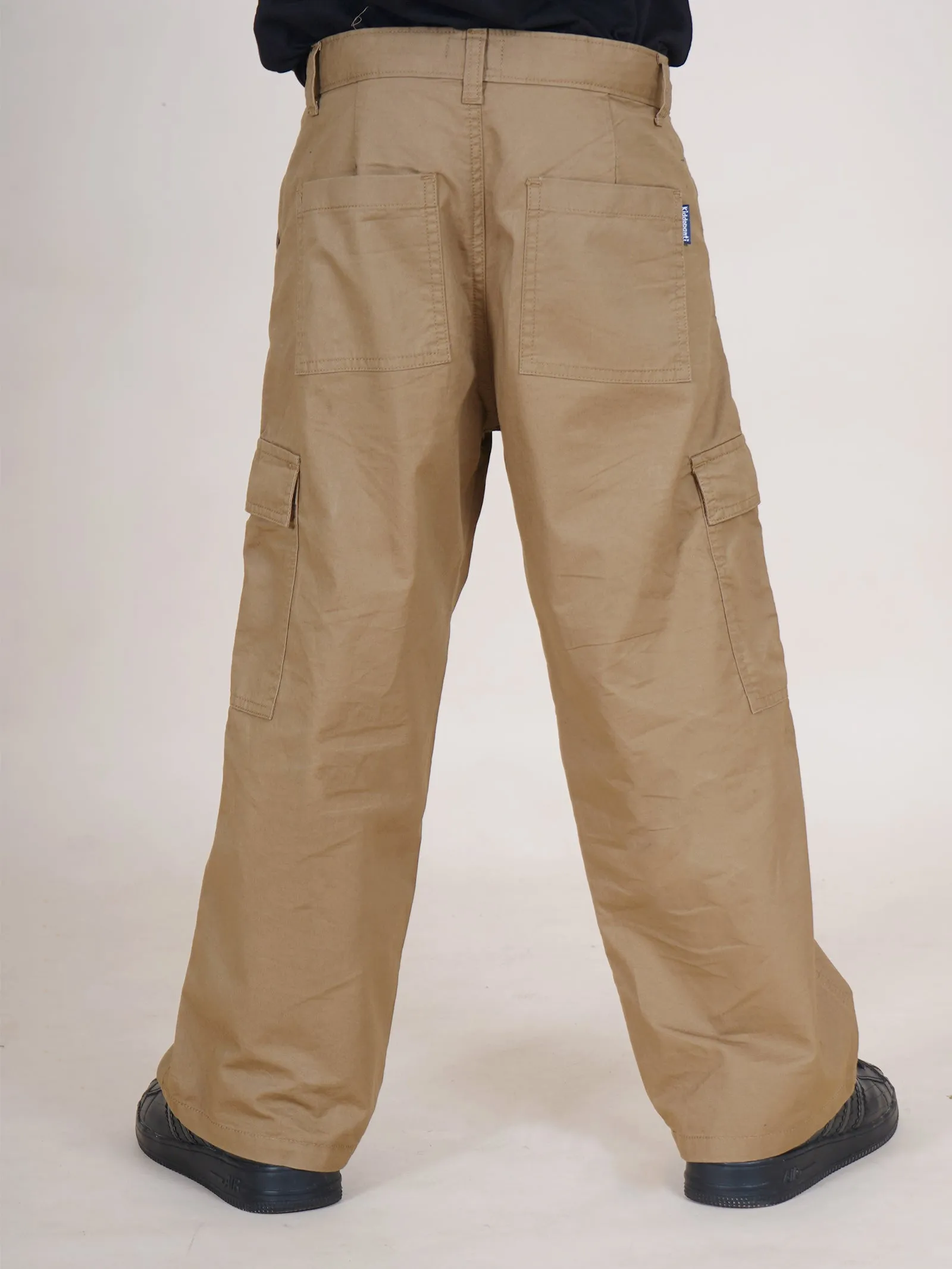 Boys Cotton Full Length Straight Fit Cargo Pant