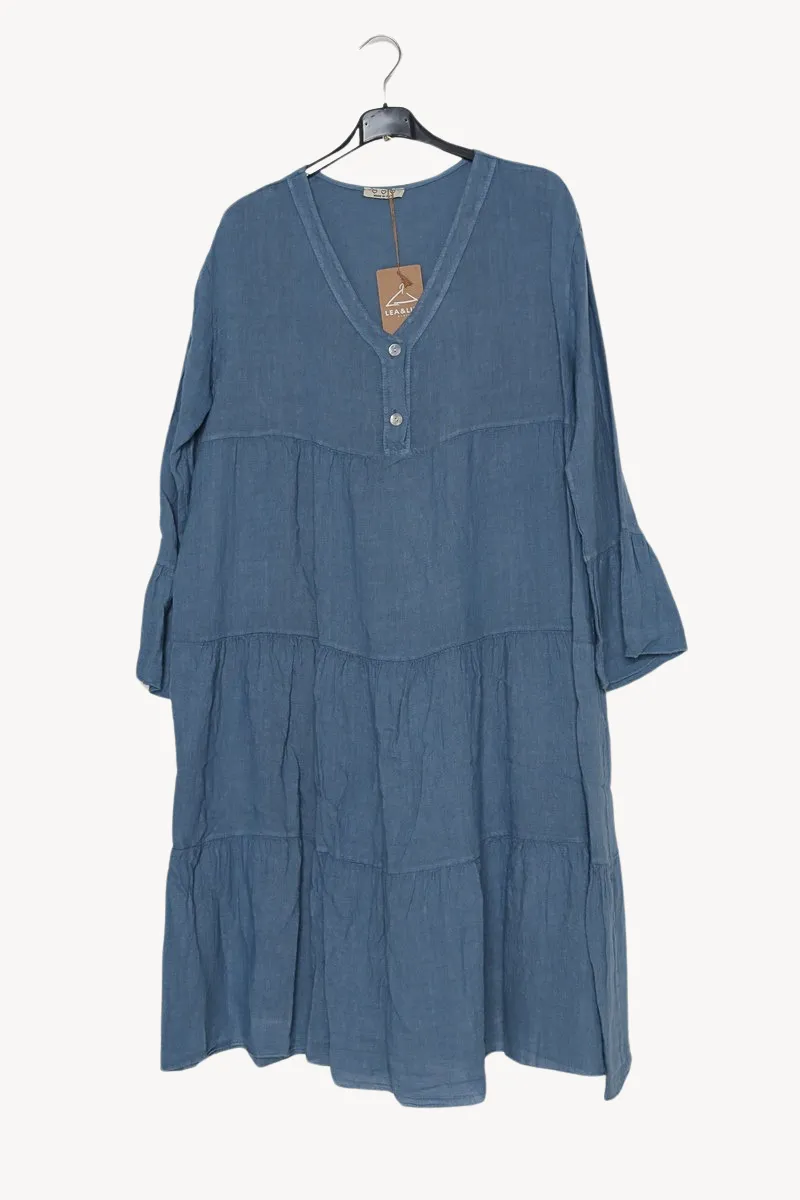 Button Linen Dress