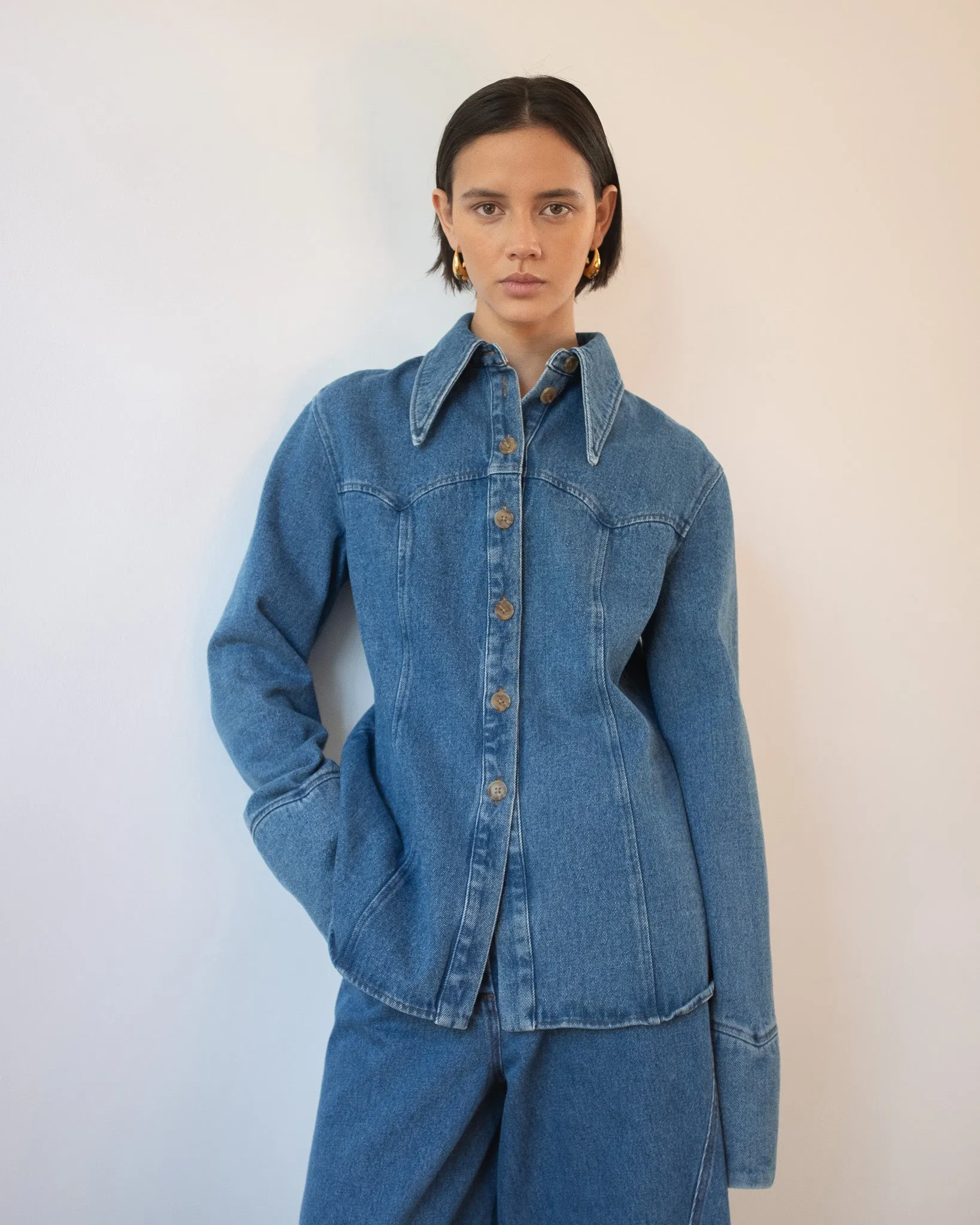 Camilla Shirt Organic Cotton Denim Blue