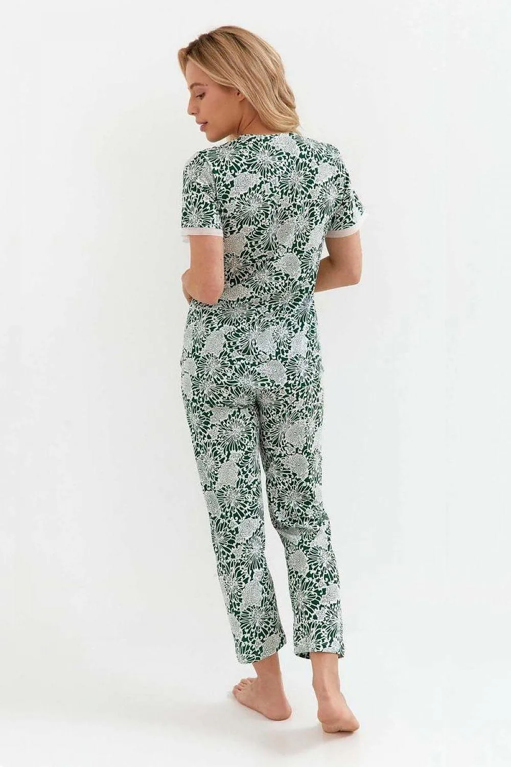 Cana shart and pants flower print womens pajamas