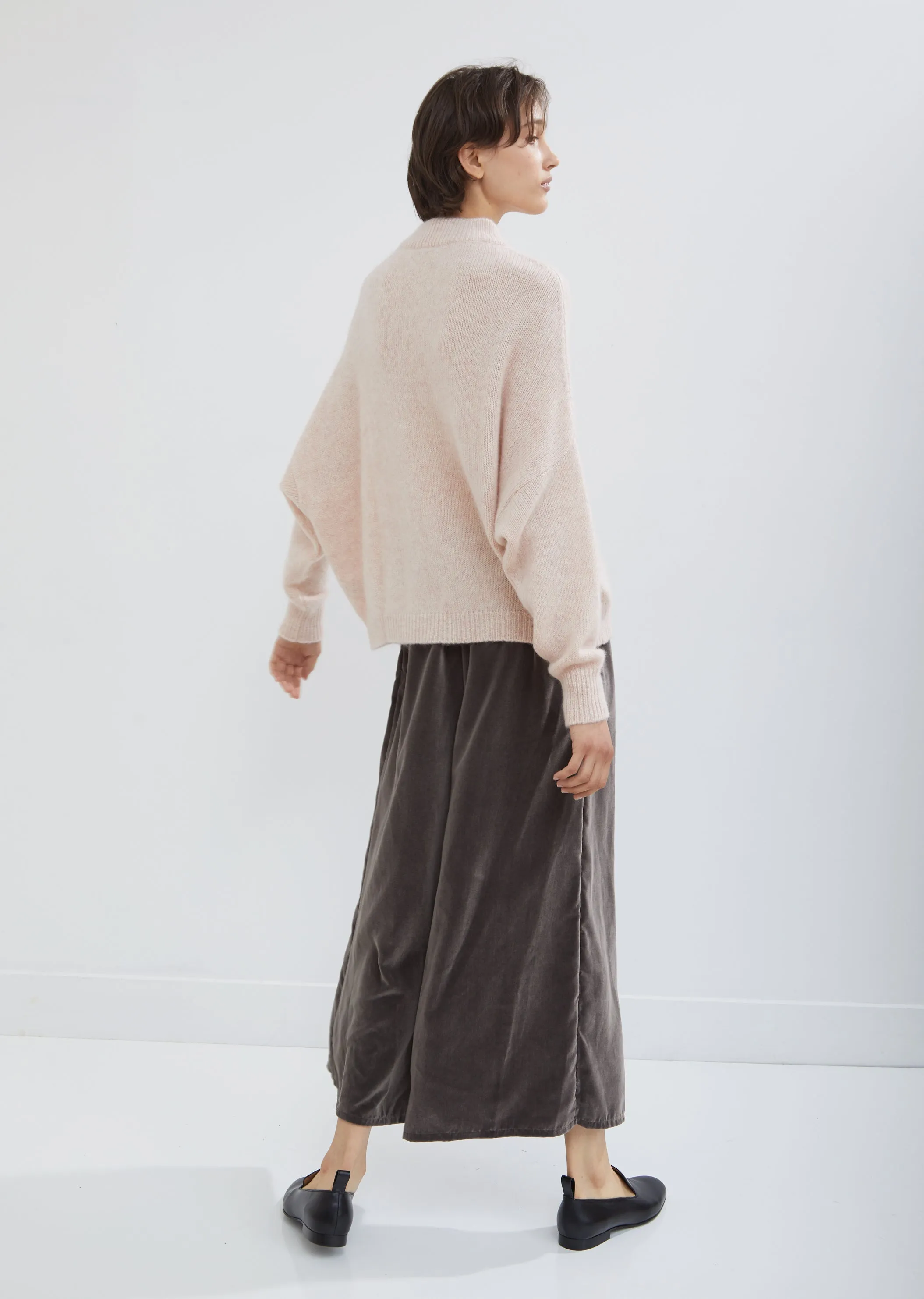 Cashmere Silk Round Neck Sweater