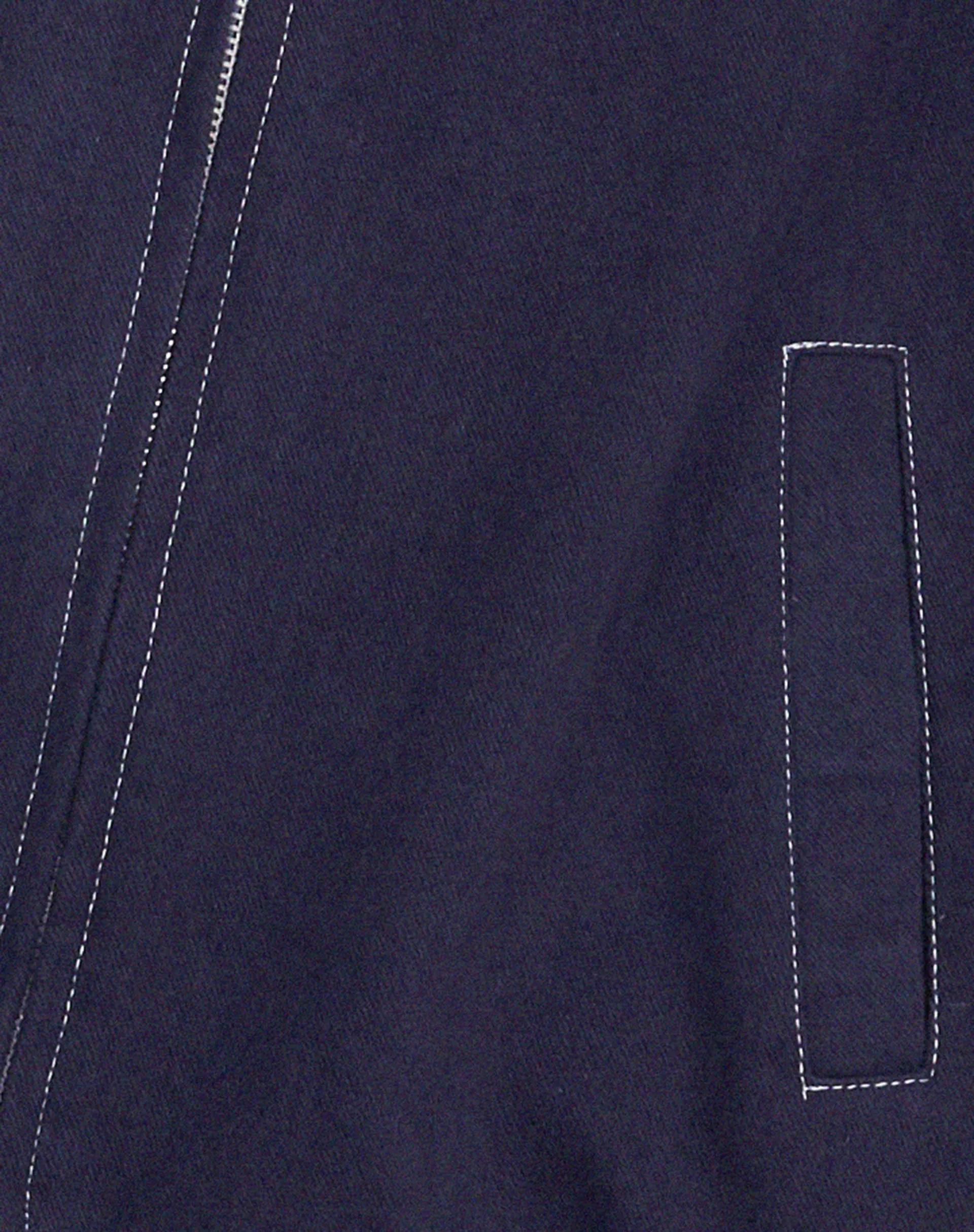 Cavitana Jacket in Deep Blue with White Top Stitch