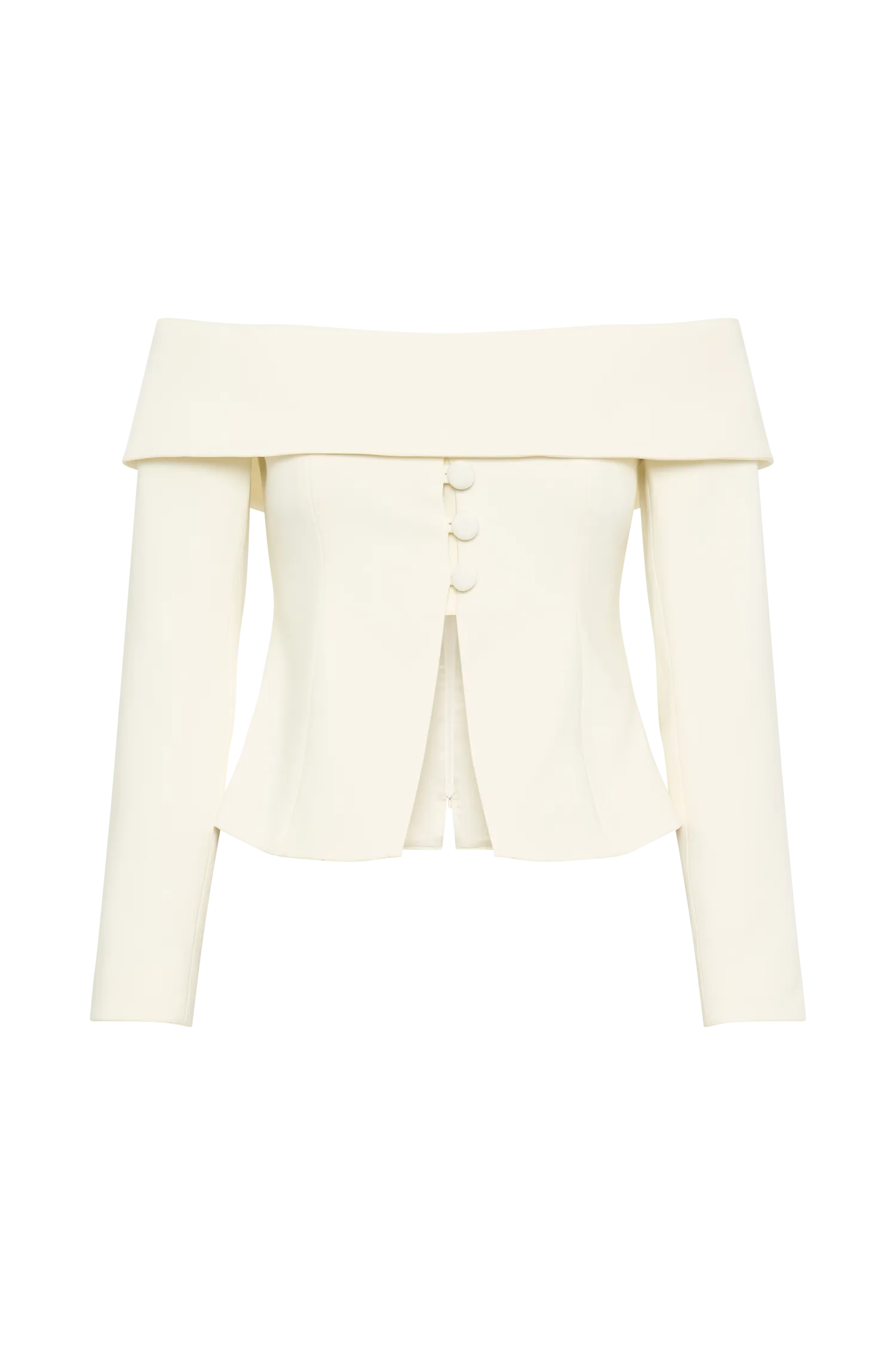 Celene Off Shoulder Jacket - Ivory