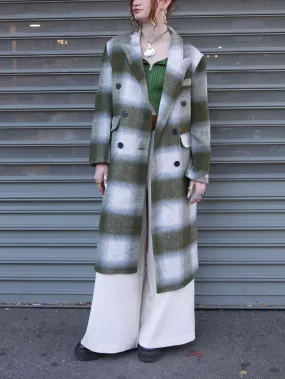 checkered long coat