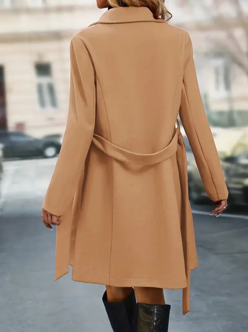 Chic Double Breasted Trench Coat | Perfect for Autumn Elegance