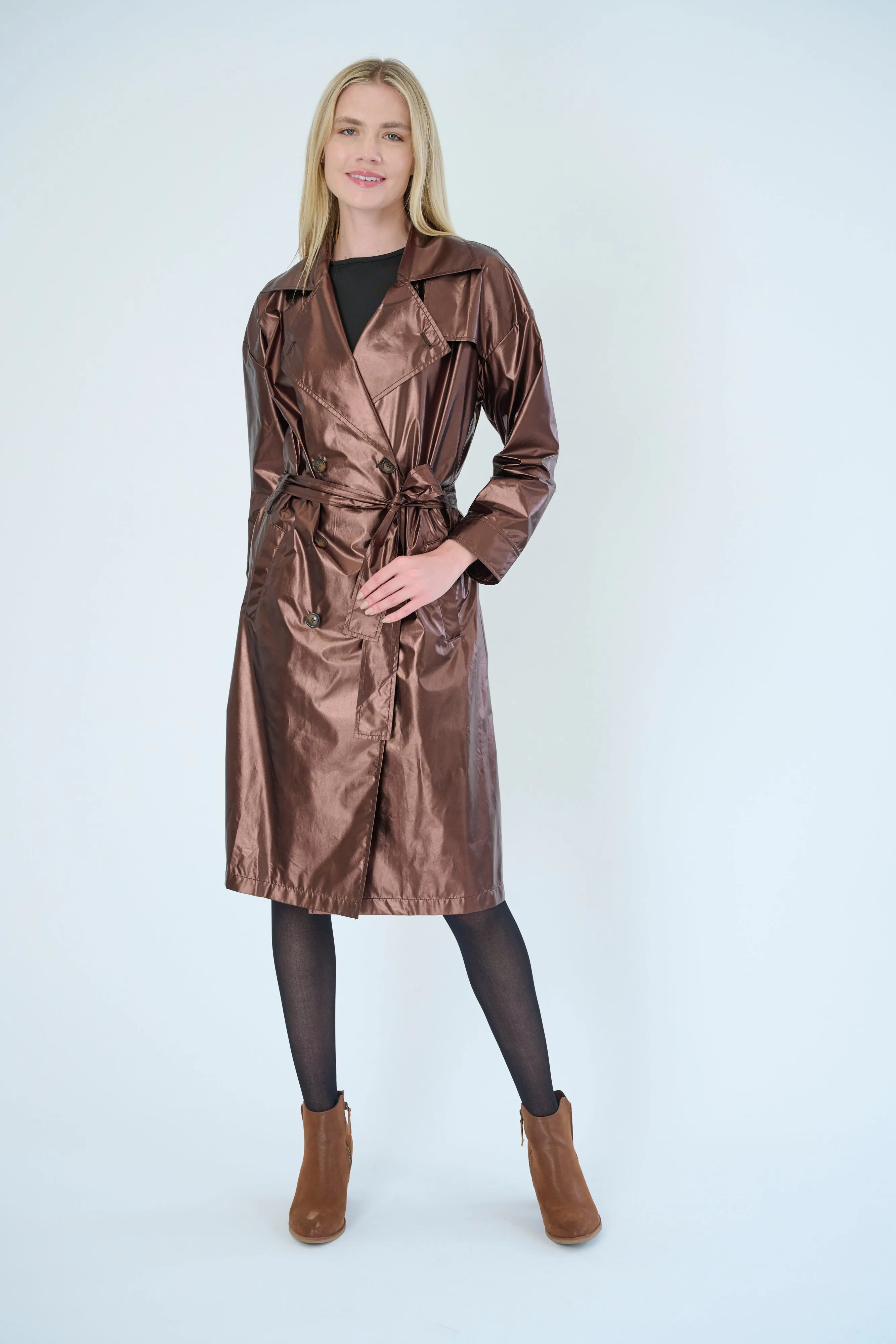 Chic Metallic Trench