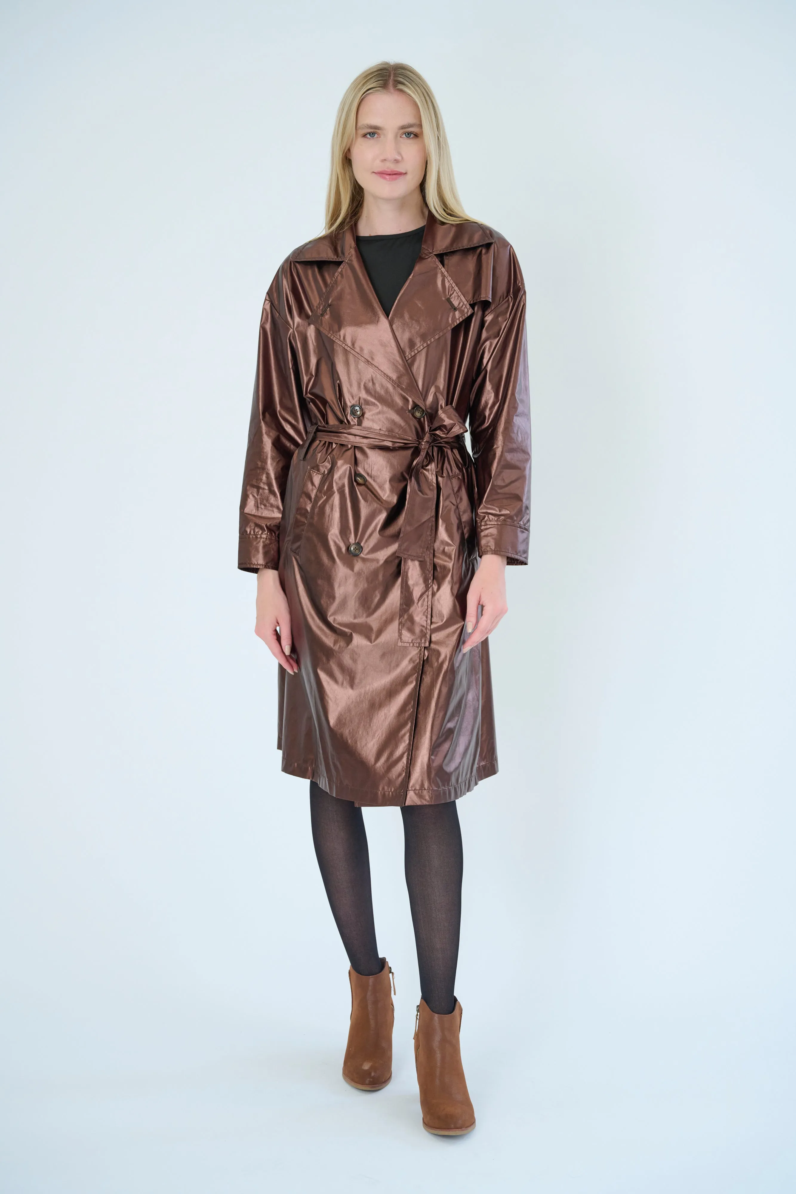 Chic Metallic Trench