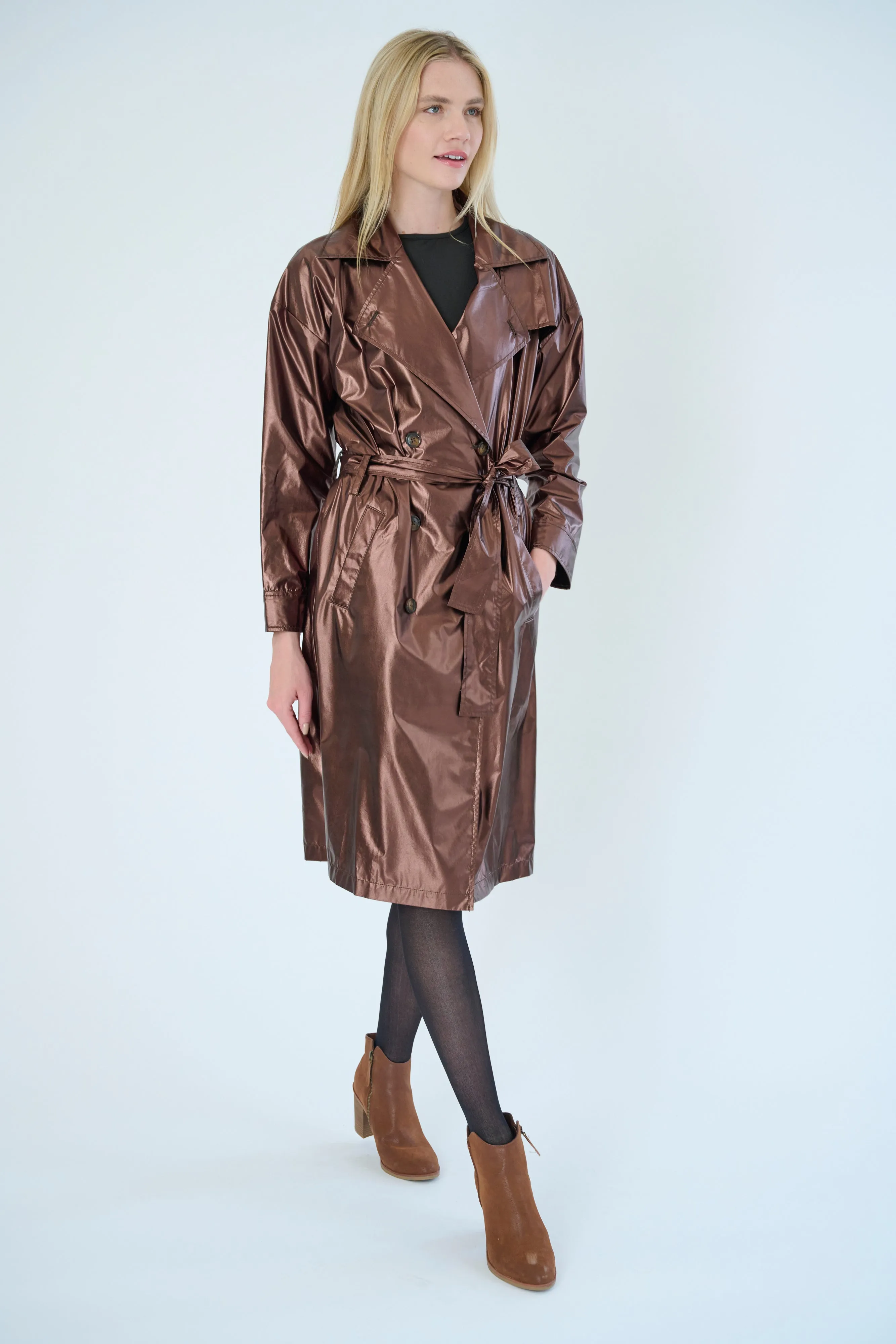 Chic Metallic Trench