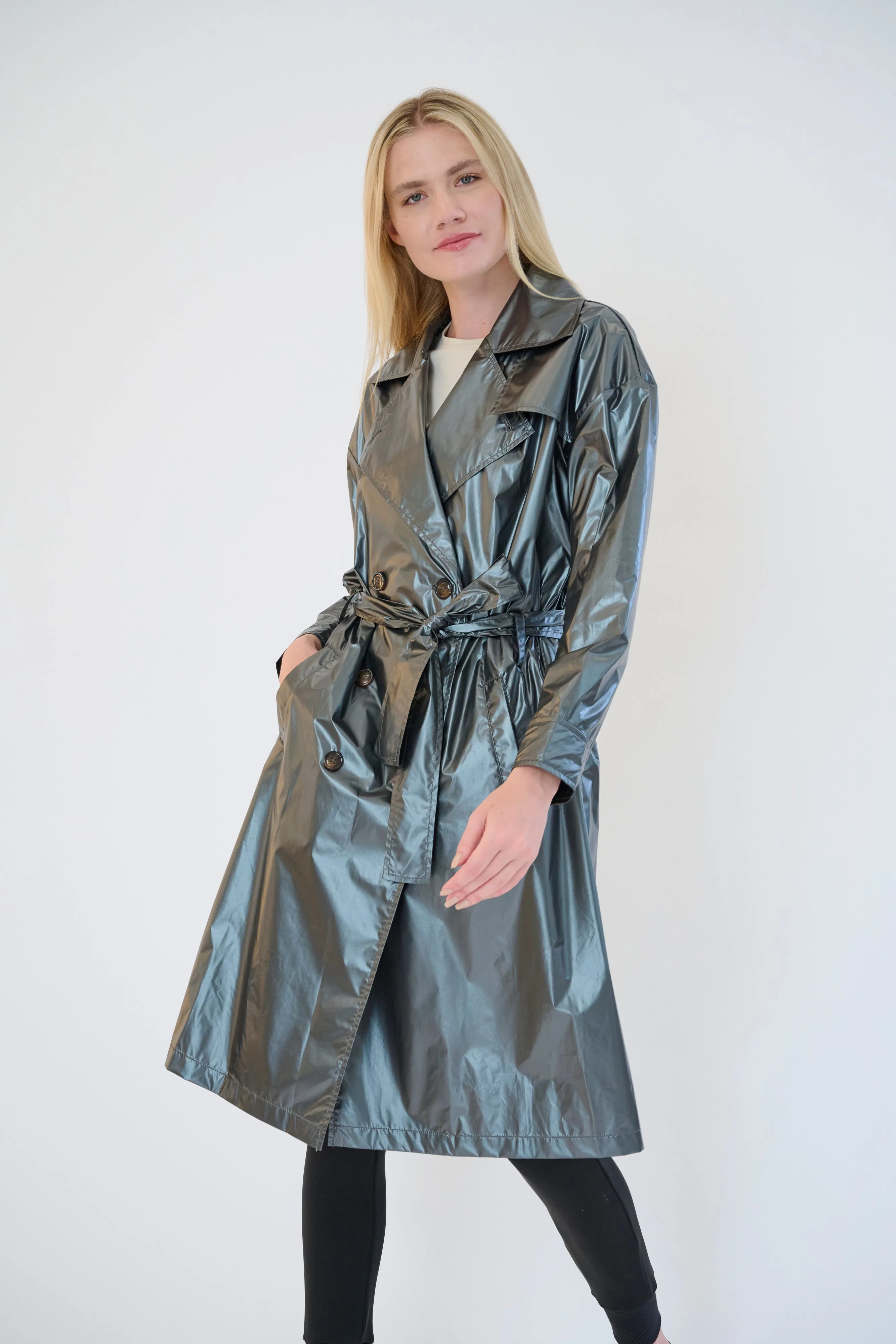 Chic Metallic Trench