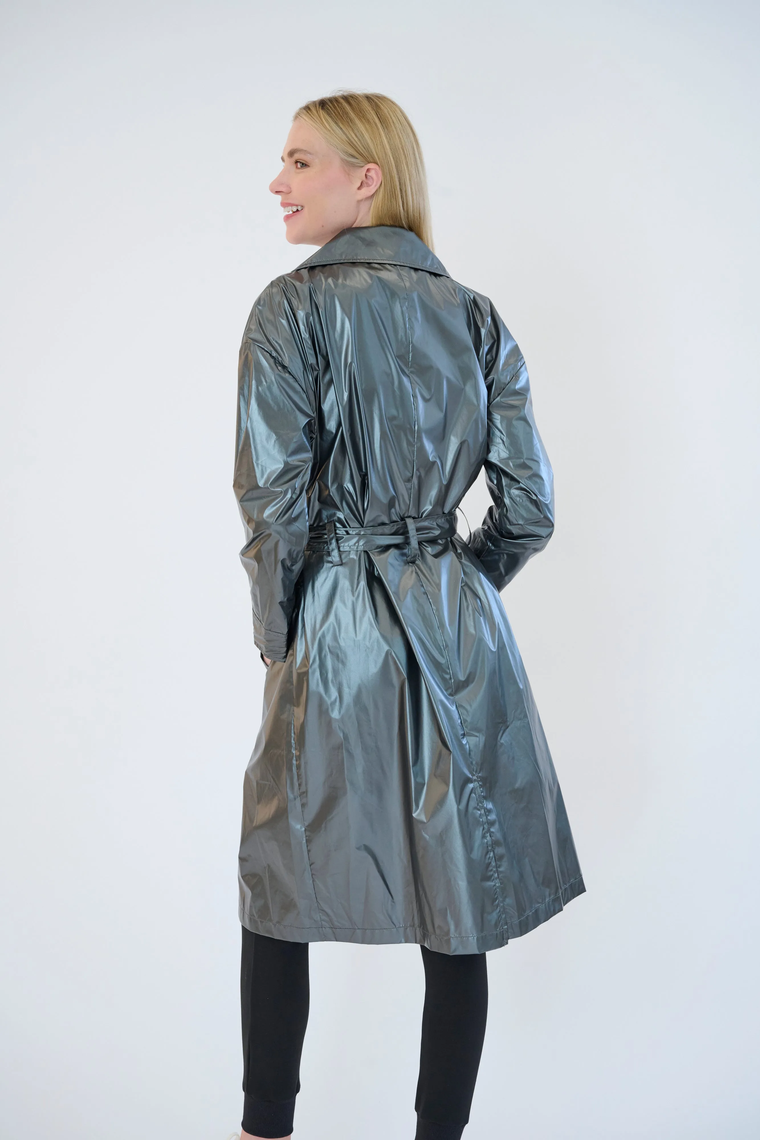 Chic Metallic Trench