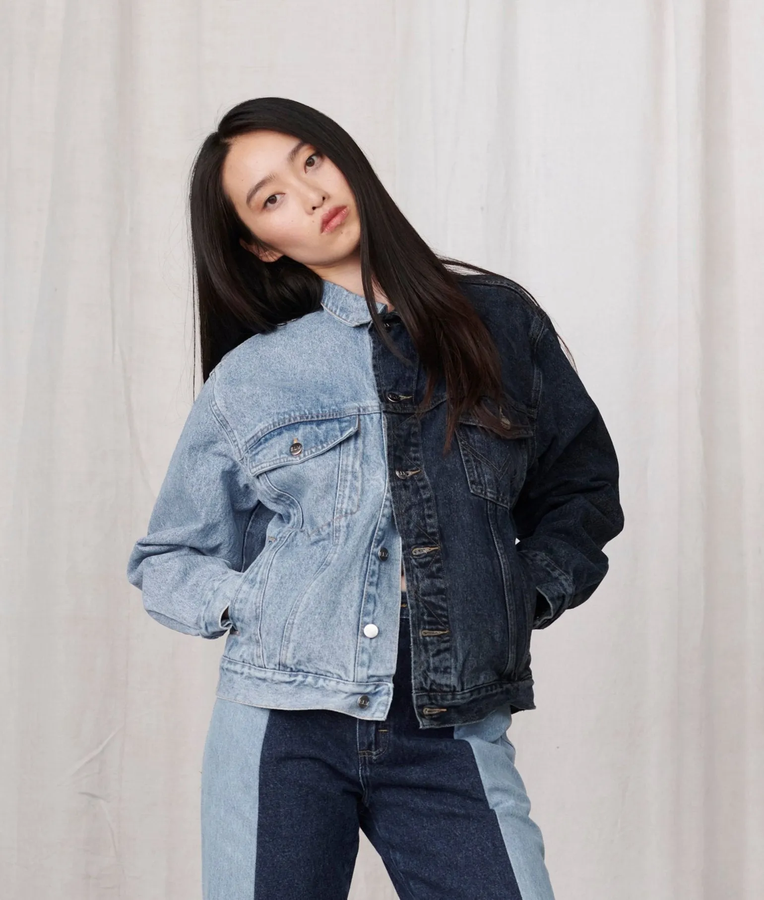 Classic Denim Jacket Light Dark Blue