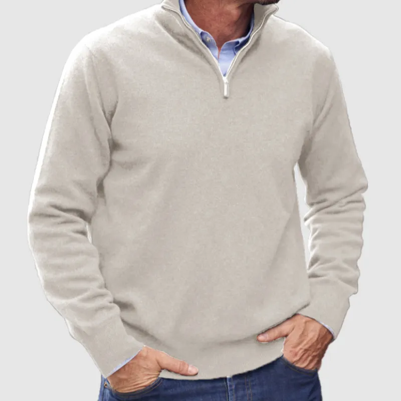 Classic Half Zip Stylish Sweater