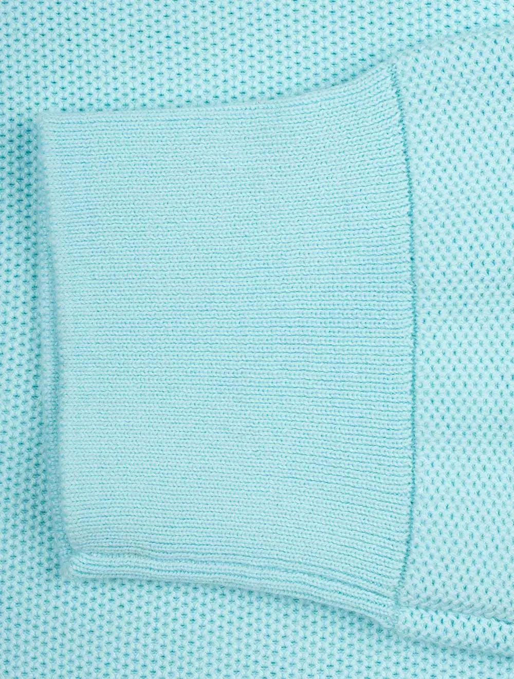 Cotton Crewneck Jumper Soft Aqua