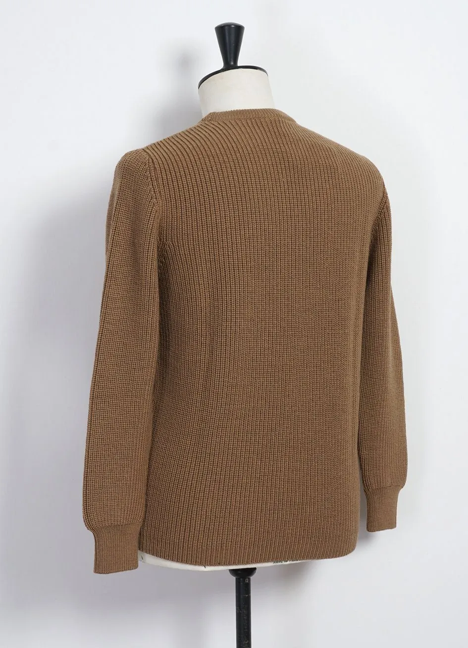 CREWNECK | Soft Merino Wool Crewneck | Camel