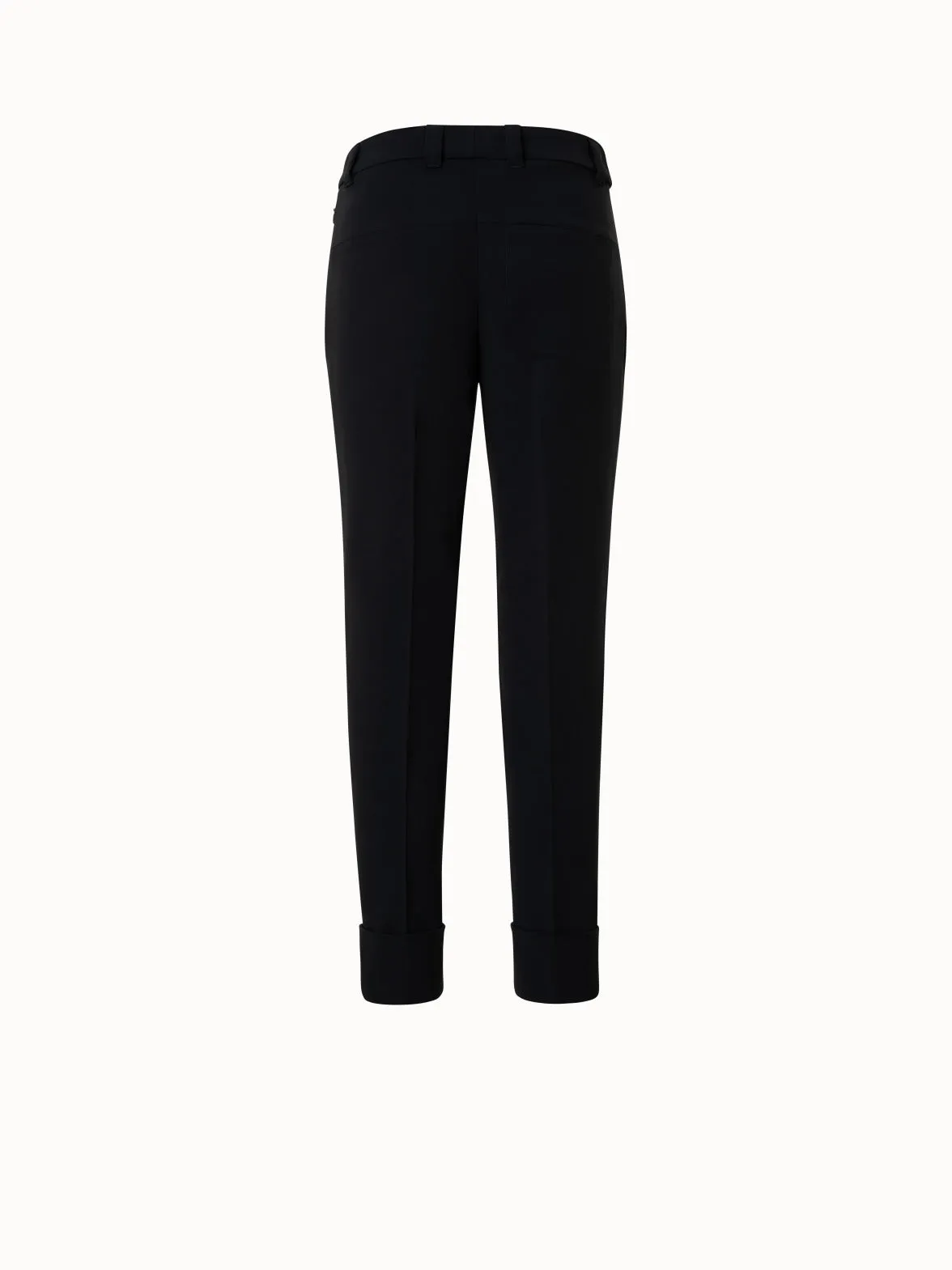 Cropped Tapered Wool Double-Face Pants