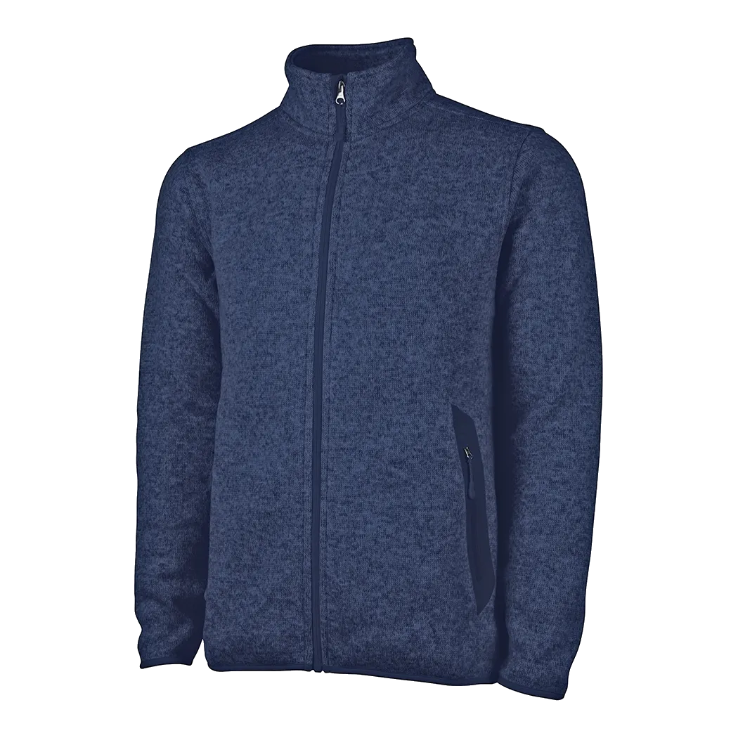 D2003M Mens Heathered Fleece Jacket