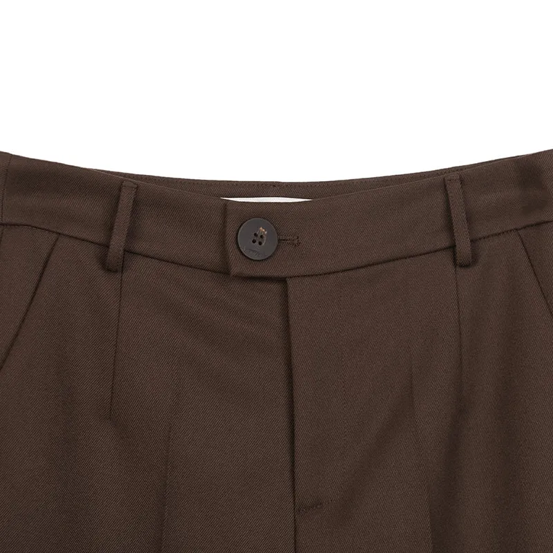 Dark Brown Straight Leg Pants