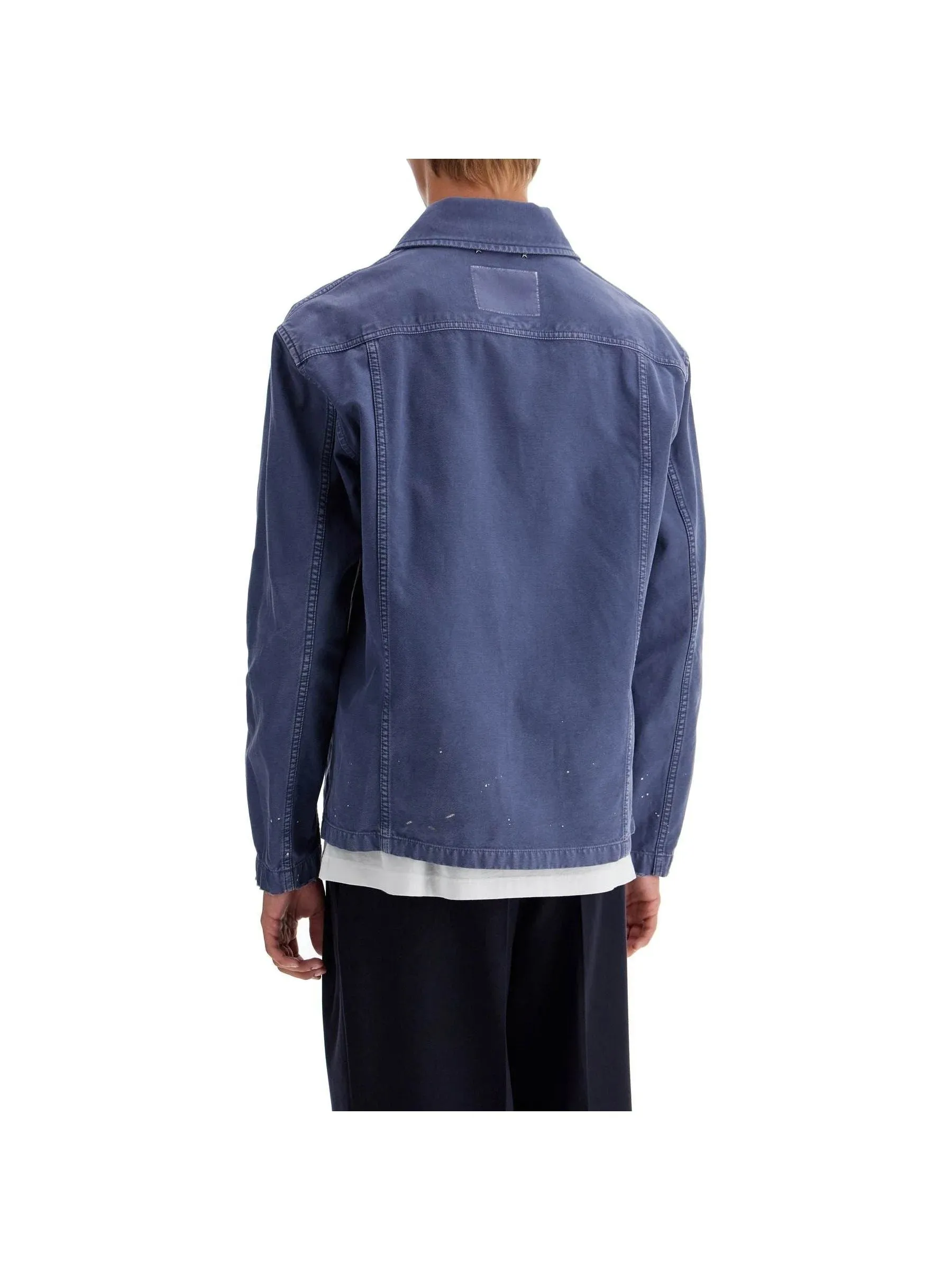 Distressed Twill Workwear Jacket