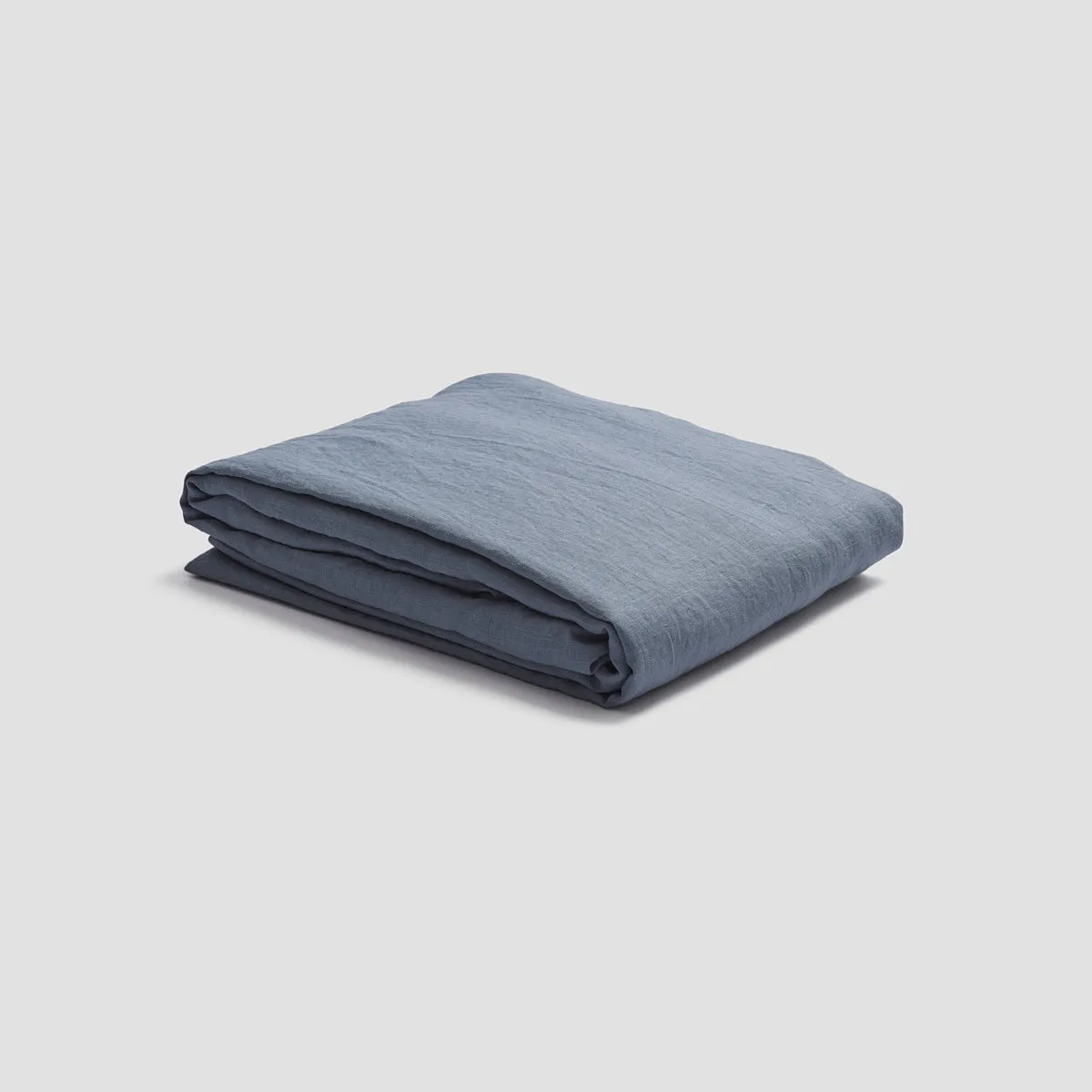 Dusk Blue Linen Blend Fitted Sheet