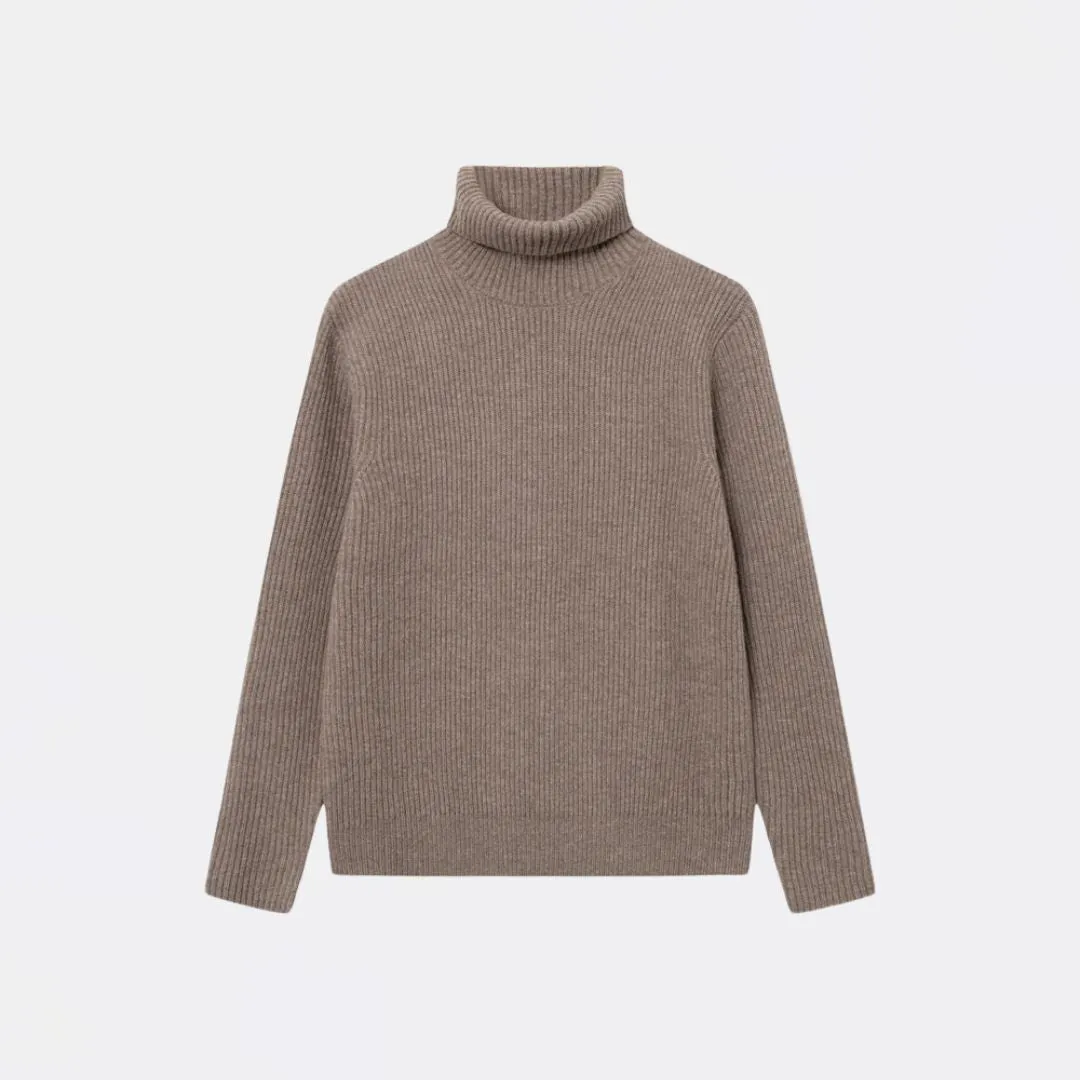 Eddie Wool Rib Rollneck Knit Sweater