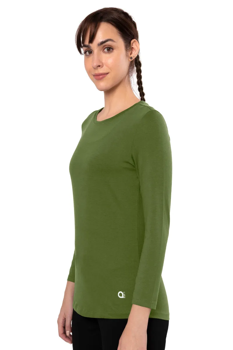 Essential Long Sleeve Round Neck T-Shirt - Cypress