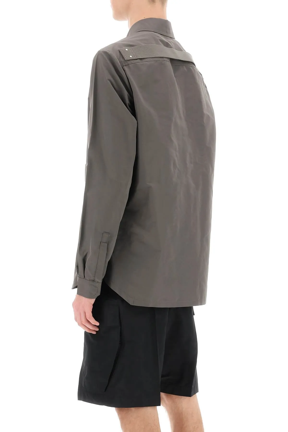 faille overshirt with fog pockets