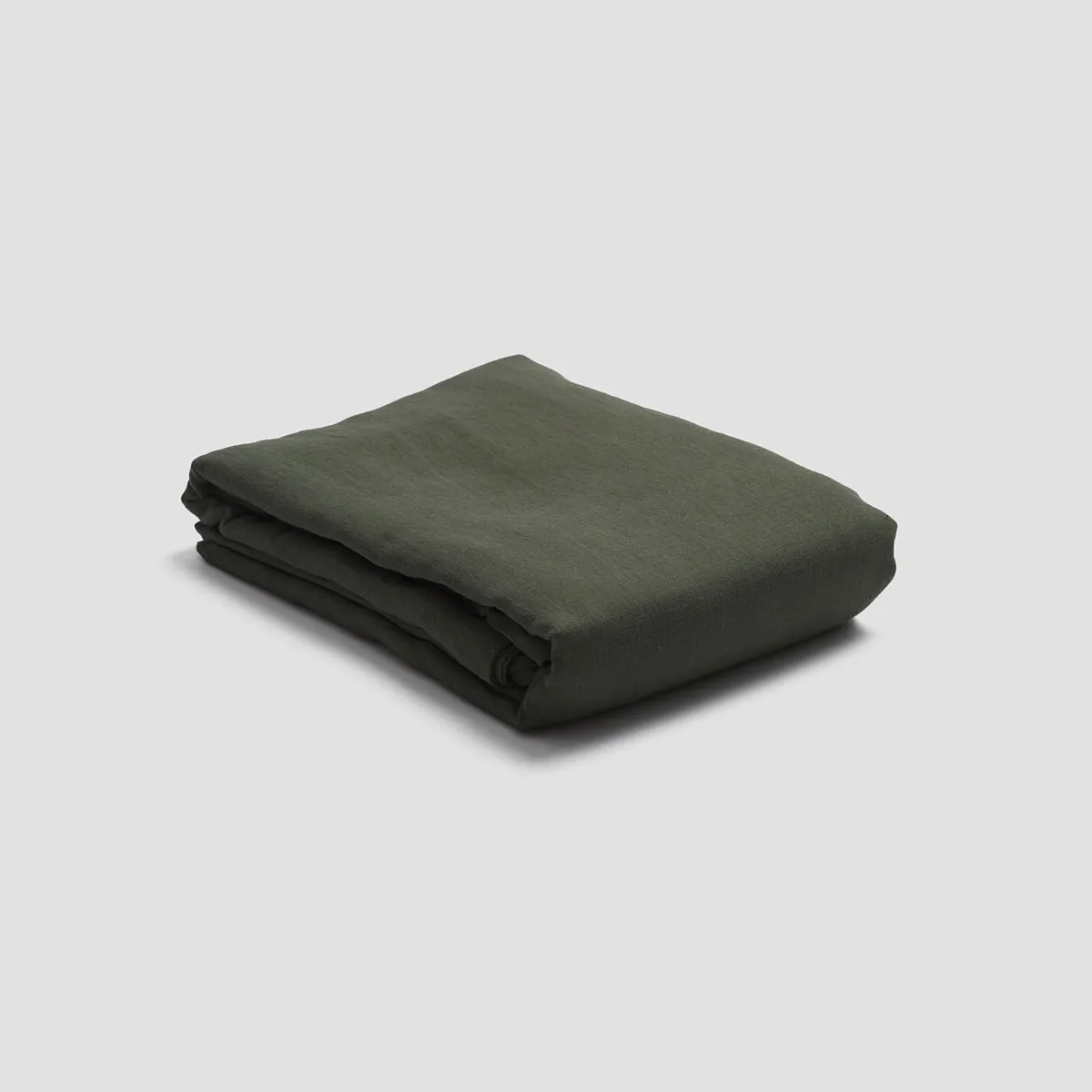 Fern Green Linen Blend Duvet Cover