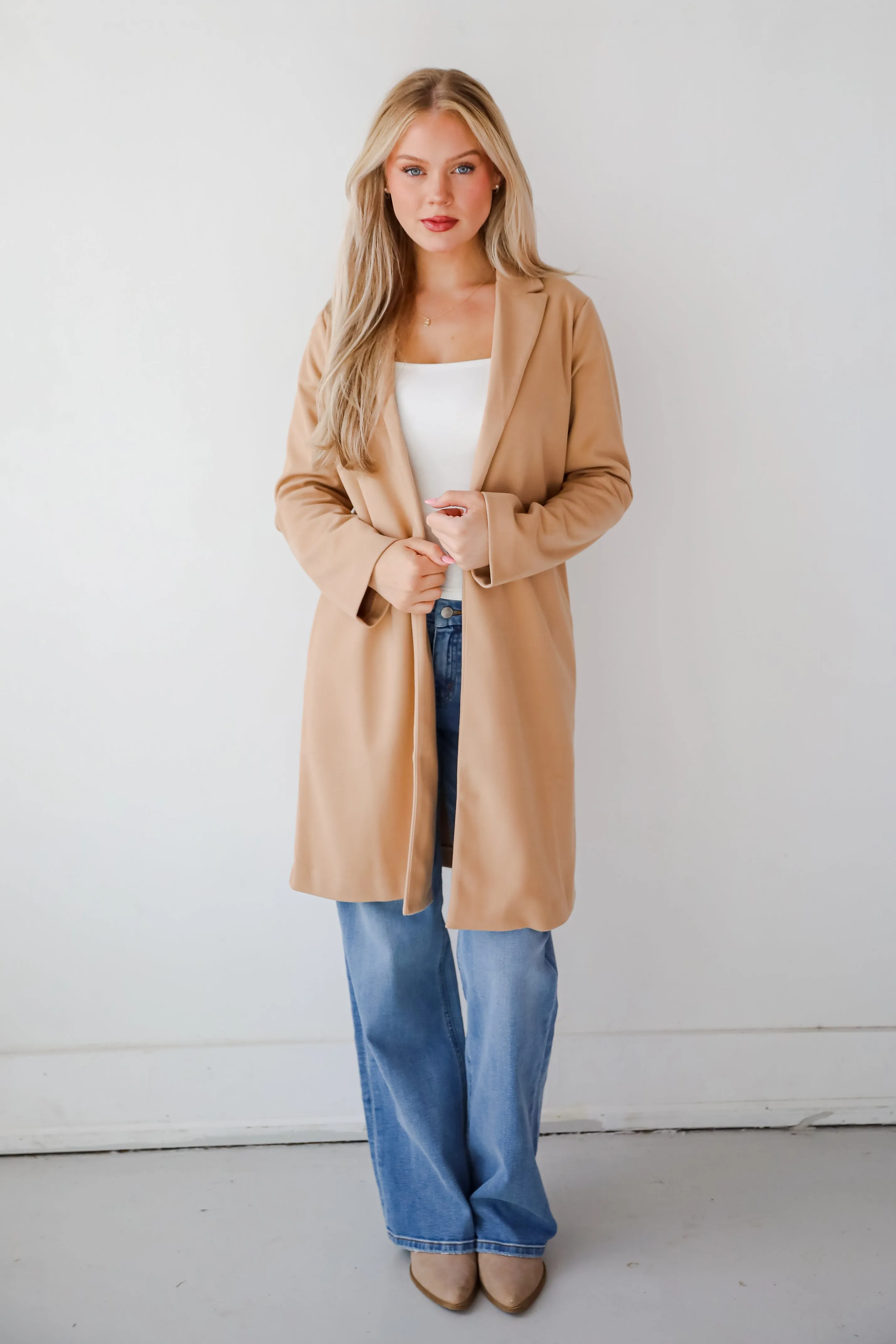 FINAL SALE - Smart Outcome Camel Trench Coat