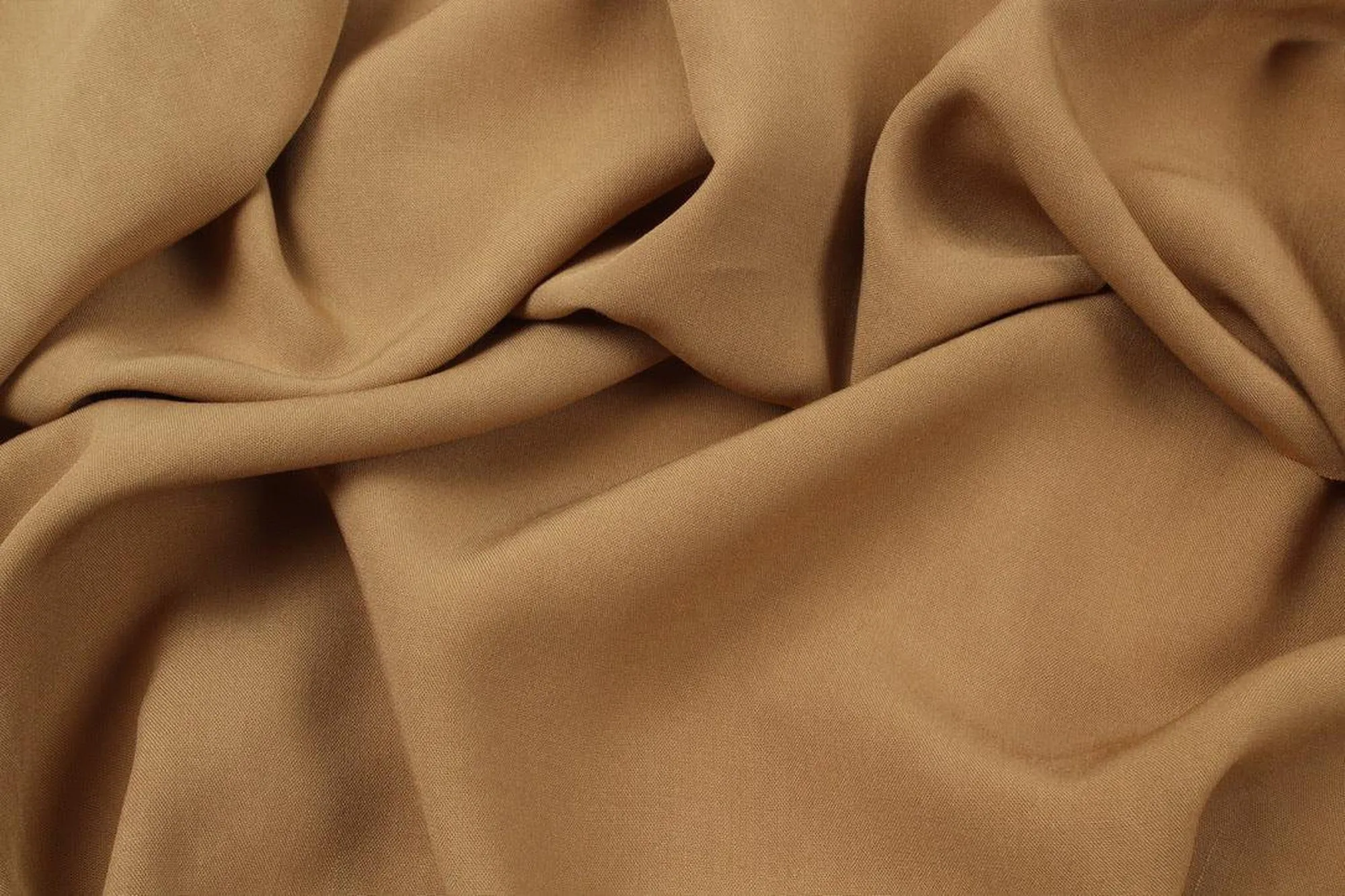 Fine Touch Shirting Viscose - Camel (1mt Remnant)