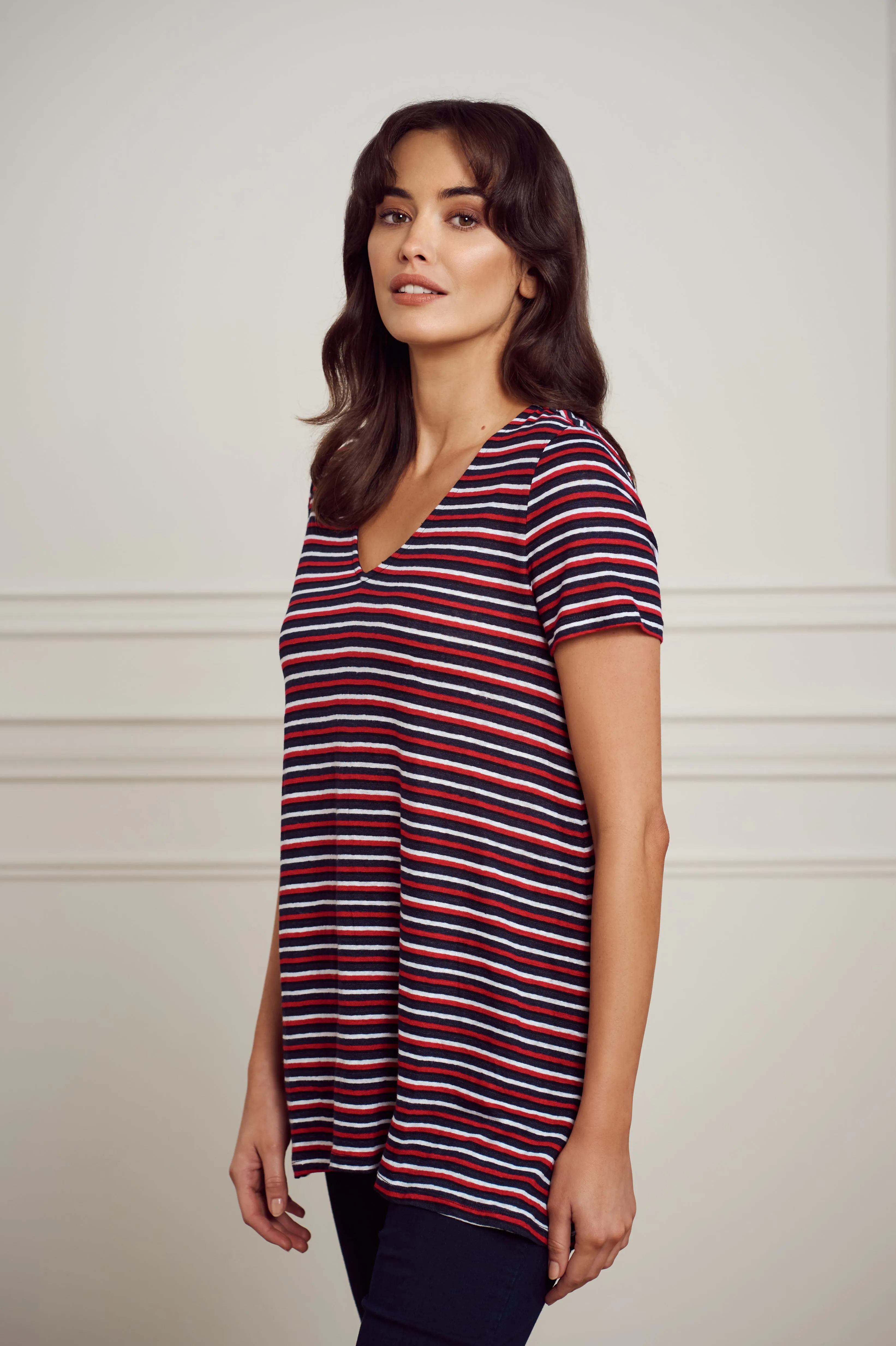 French Linen Stripe T-Shirt