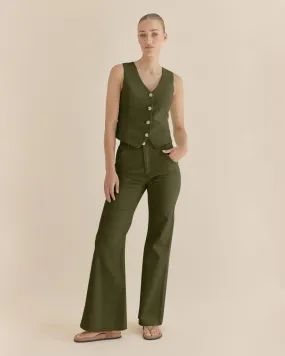 Giovanna Corduroy Pant - Khaki