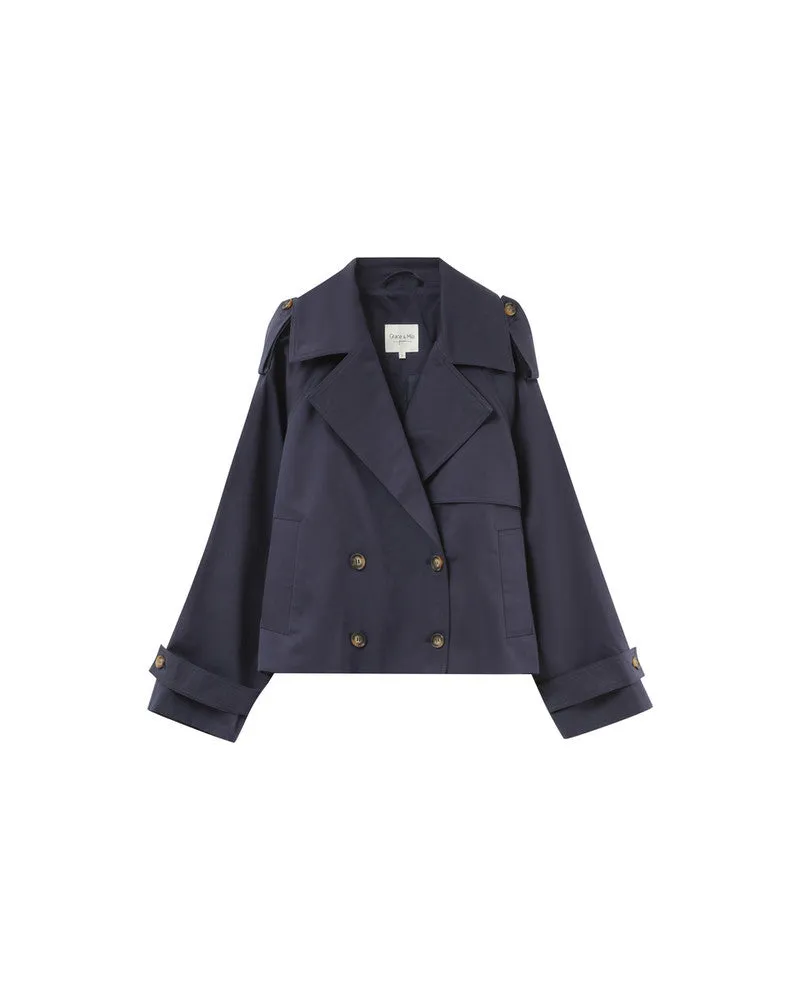 Grace & Mila Printemps Spring Trench Coat - Marine