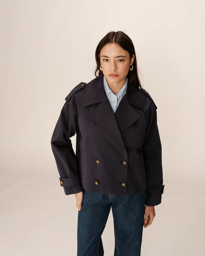 Grace & Mila Printemps Spring Trench Coat - Marine