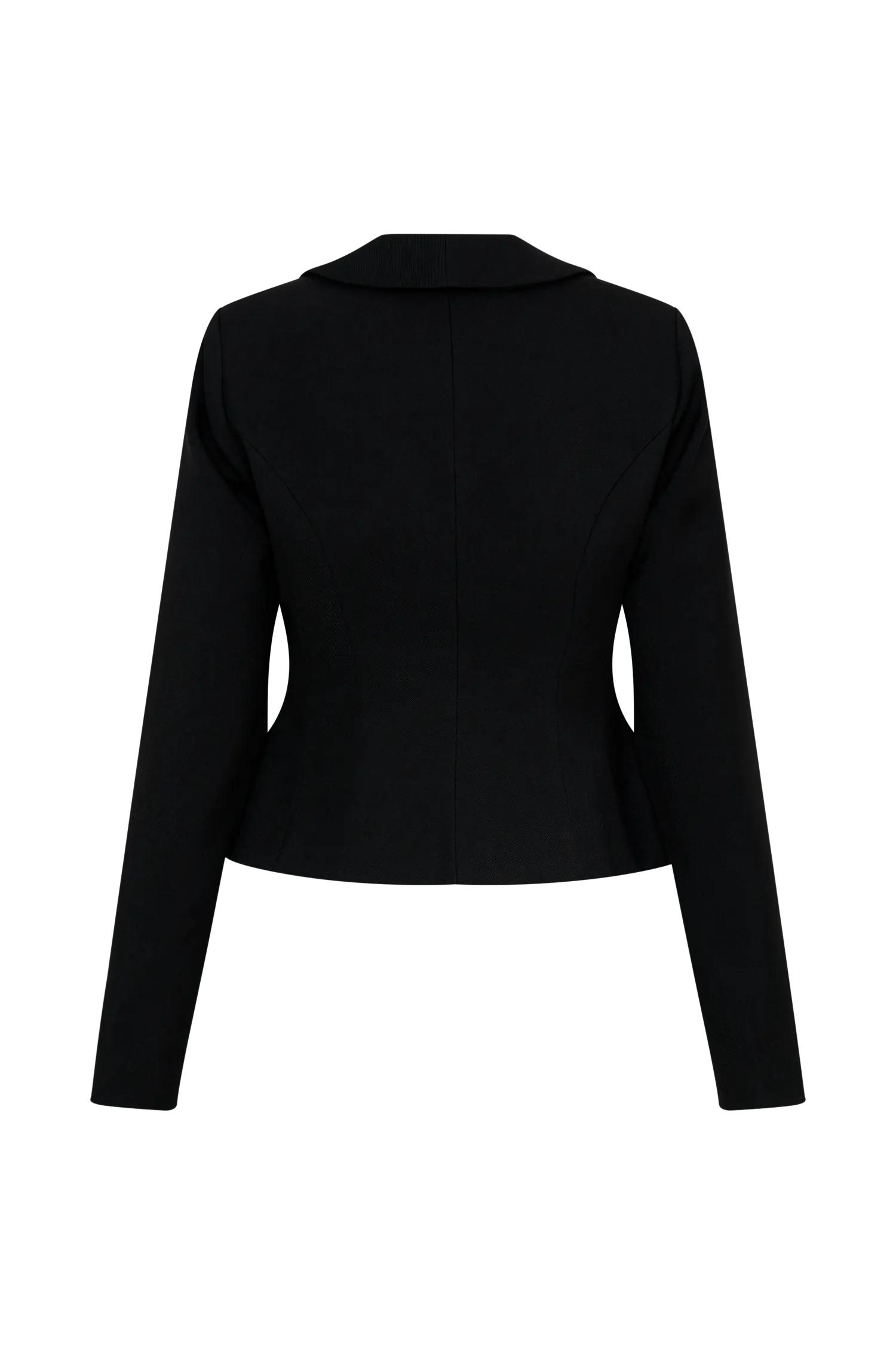 Gracia Suiting Long Sleeve Blazer - Black