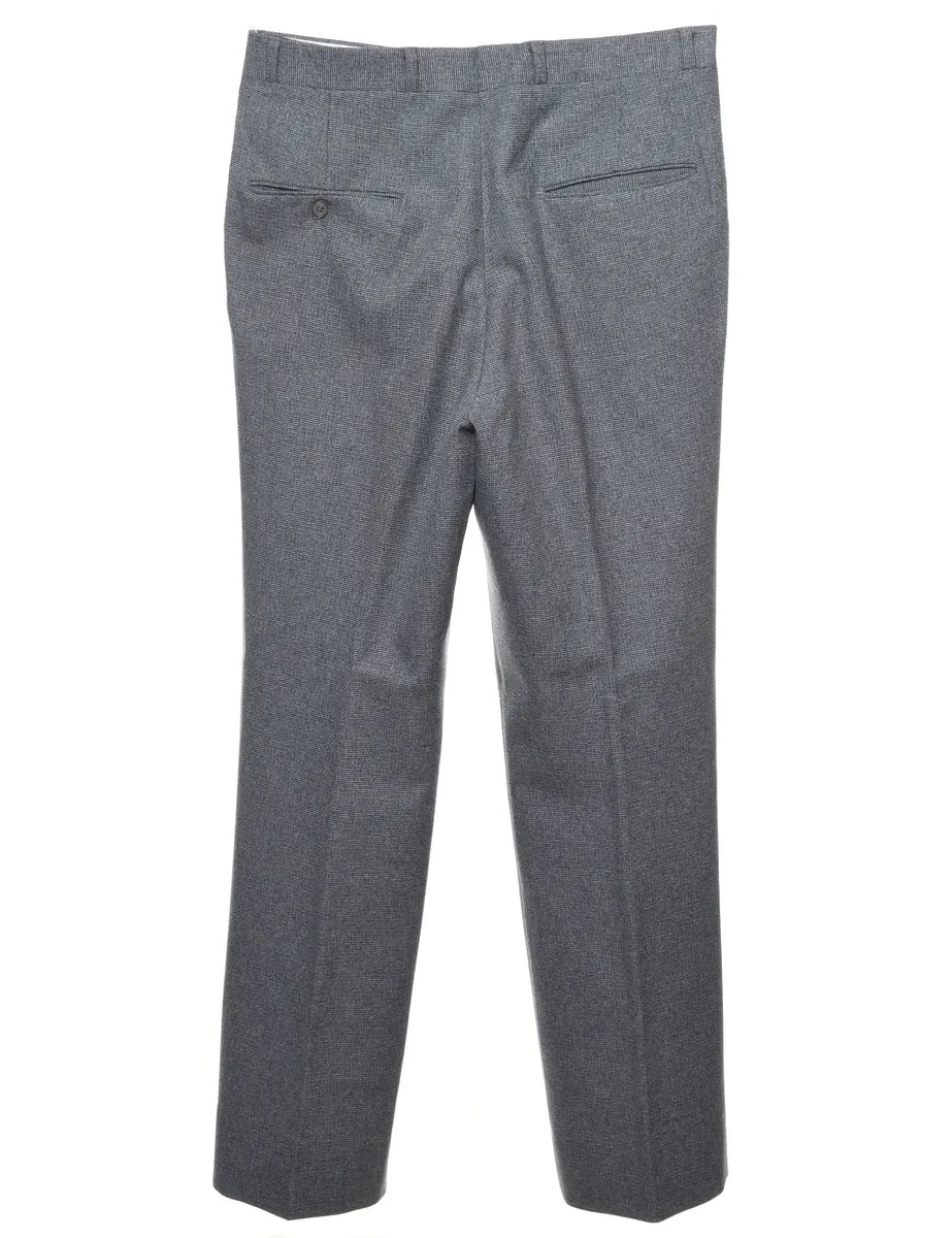 Grey Straight-Fit Trousers - W32 L30