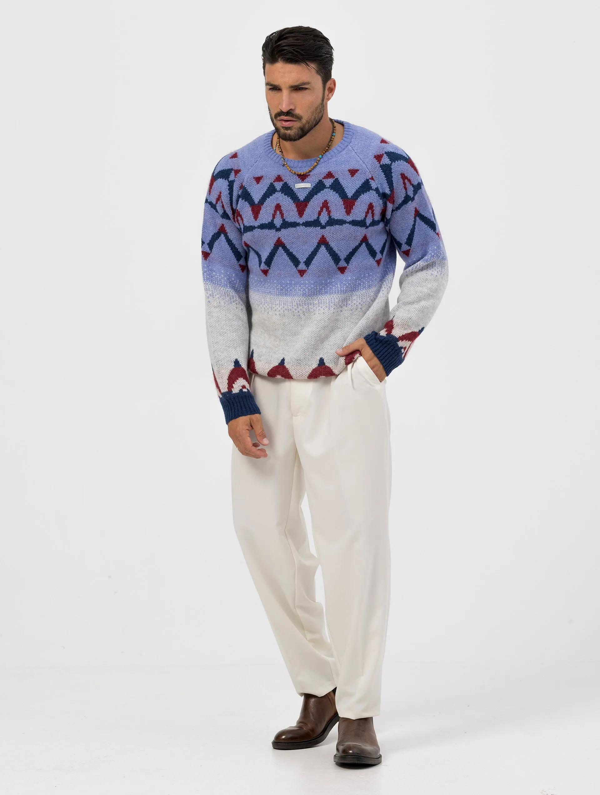 GRIFFIN CREWNECK SWEATER JAQUARD